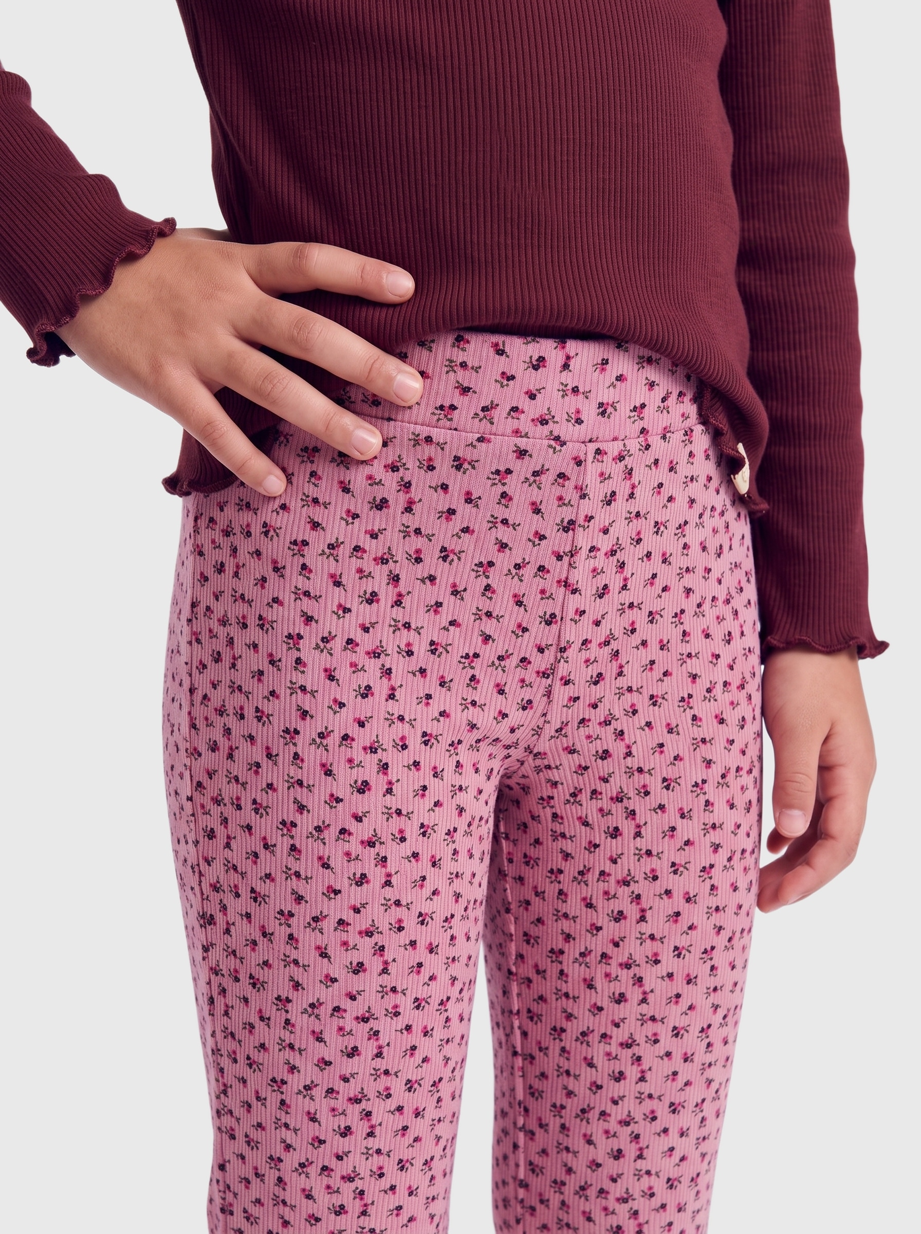 KIDS ONLY Leggings »KMGTRINNY LIFE AOP FLARED LEGGINS VD JRS«  Baumwollmischung, figurbetont