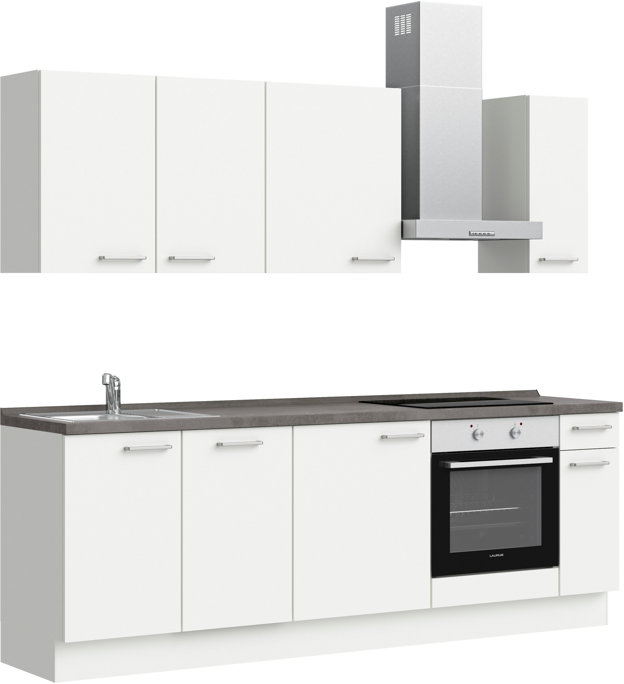 nobilia® Küchenzeile »"Touch I"«, vormontiert, Ausrichtung wählbar, Breite 240 cm, wahlw. mit E-Geräten