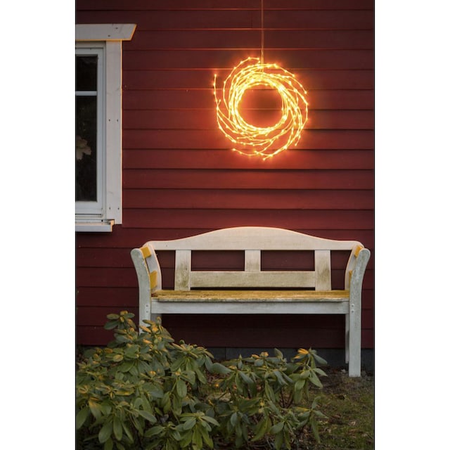 KONSTSMIDE LED-Lichterkette »Weihnachtsdeko aussen«, variabel als  Lichterkranz/Lichtergirlande, weiß, 240 warm weiße Dioden bestellen | BAUR