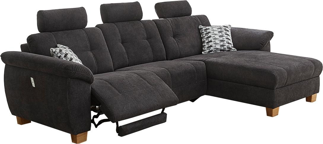 Jockenhöfer Gruppe Ecksofa »Savona L-Form«, jeweils mit USB-Ladestation an der Armlehne und mit Relaxfunktion