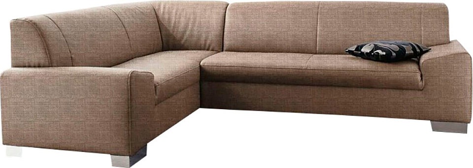 DOMO collection Ecksofa "Alisson, zeitlose Optik, flache Armlehnen, L-Form" günstig online kaufen
