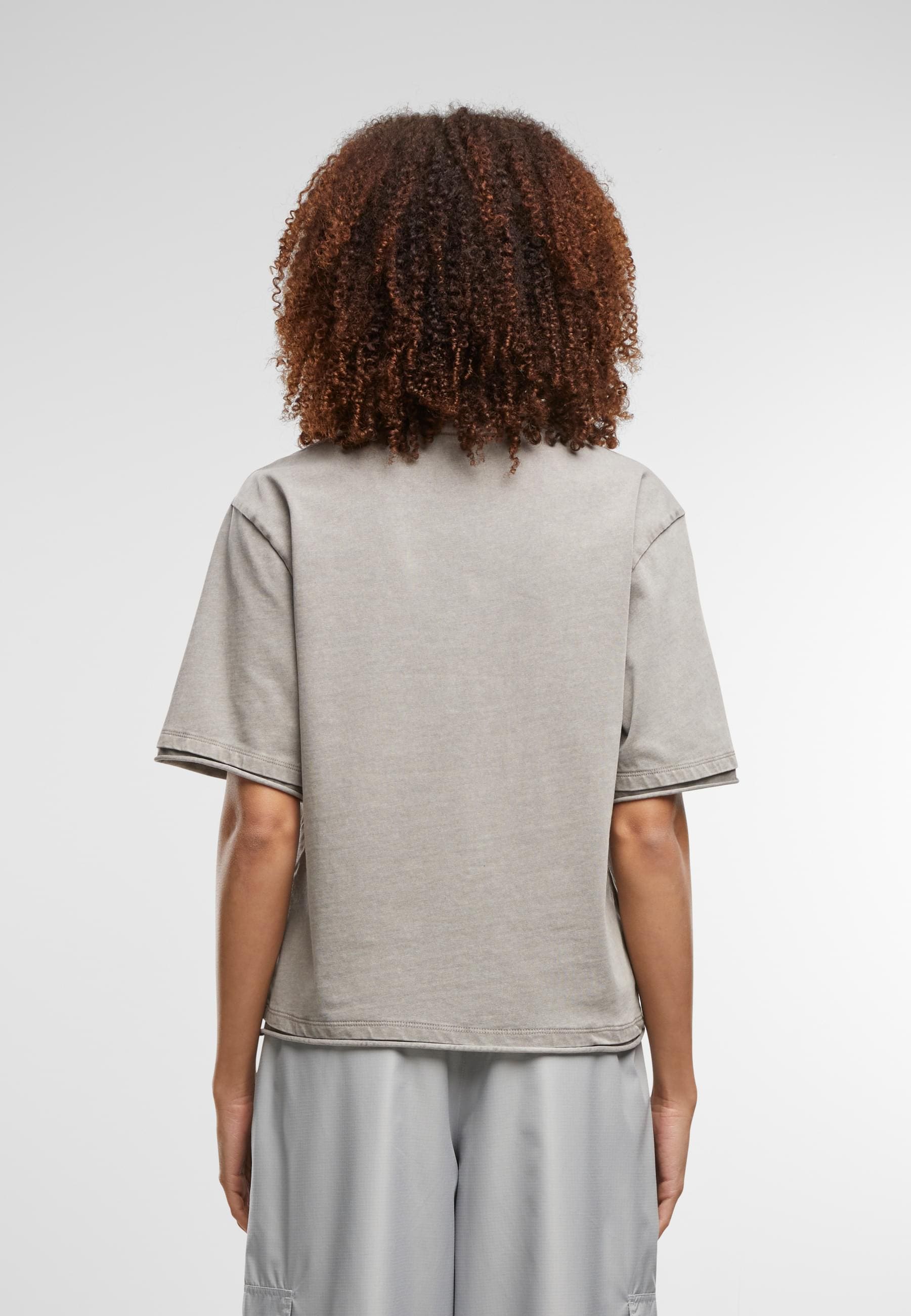 URBAN CLASSICS T-Shirt »Urban Classics Ladies Washed Jersey Boxy Shirt«, (1 tlg.)