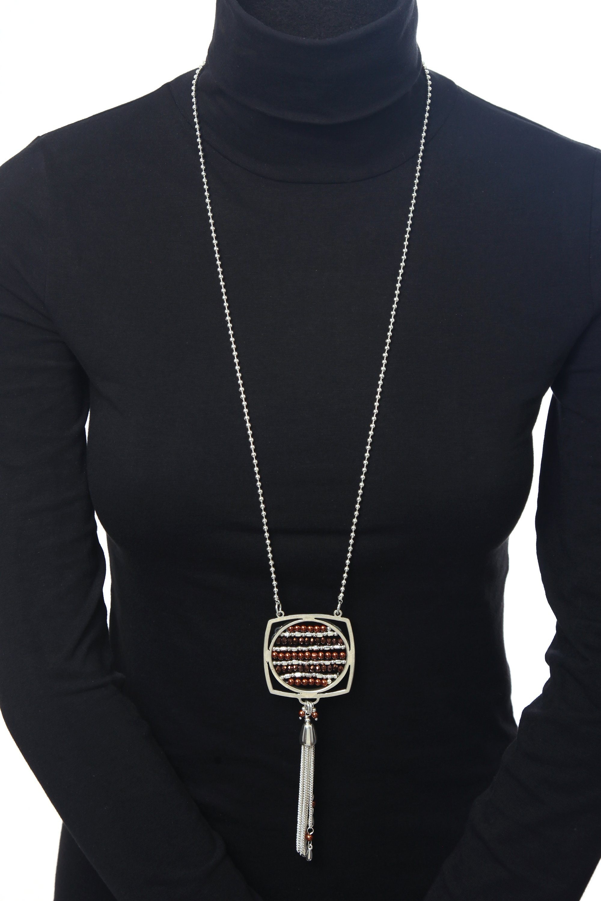 COLLEZIONE ALESSANDRO Lange Kette »Karla«, extravaganter Anhänger