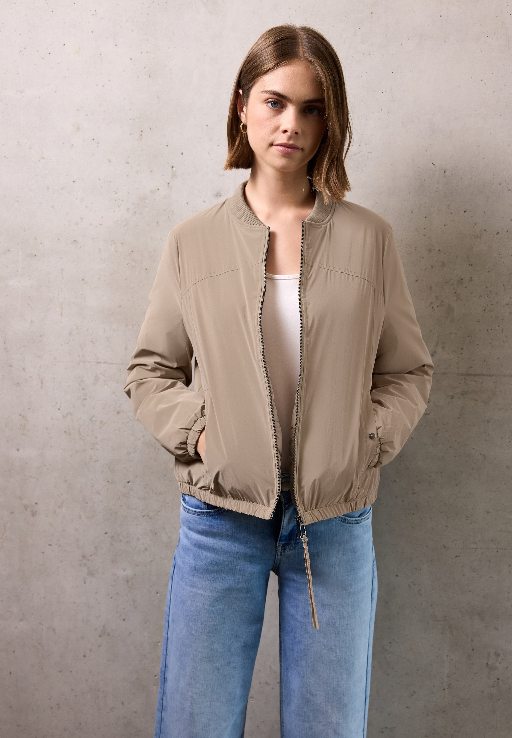 STREET ONE STUDIO Blouson ohne Kapuze mit Elastiksaum günstig online kaufen