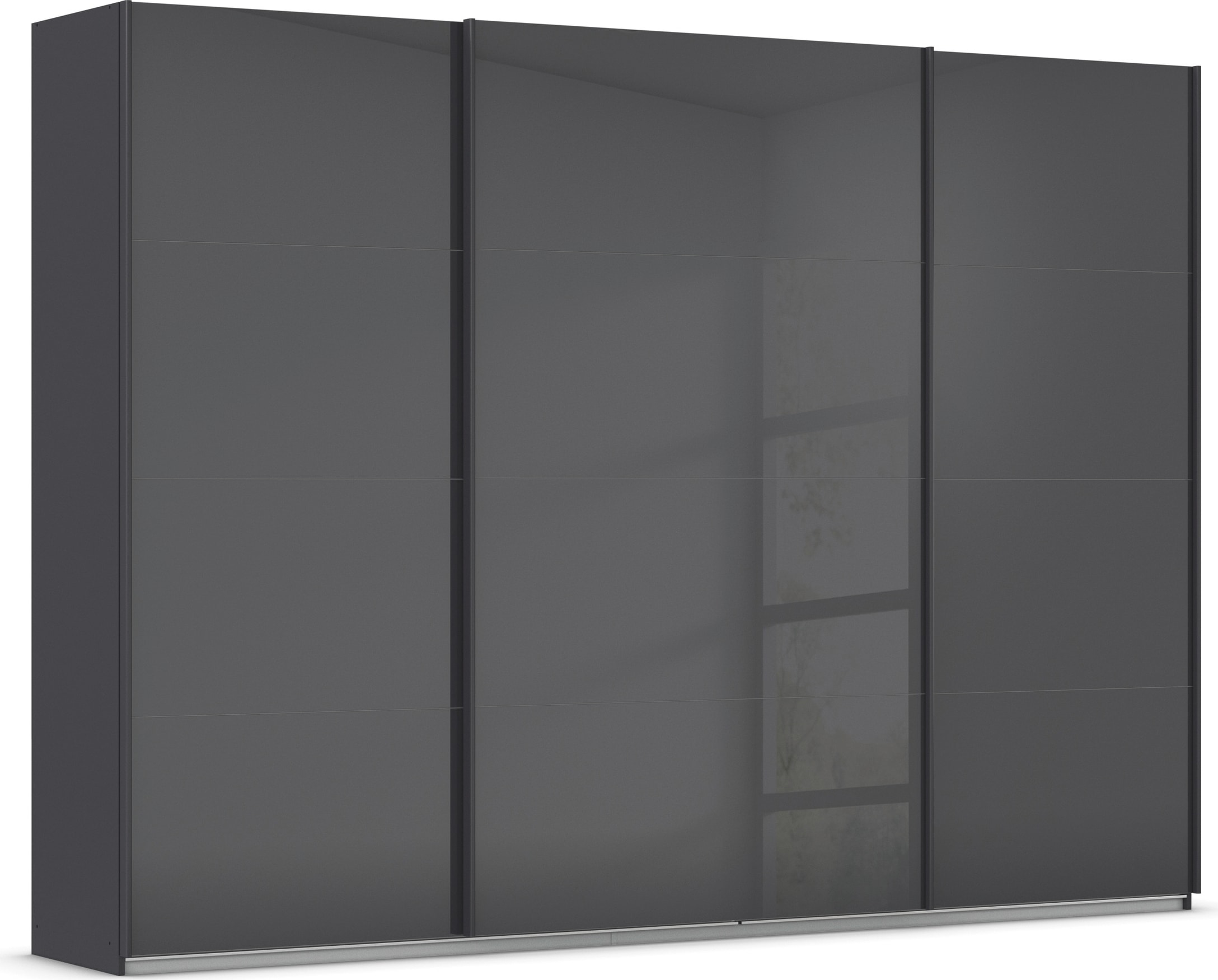 OTTO home Schwebetürenschrank "Kleiderschrank Schrank Garderobe AGORDO mit Glasfront" Breiten 203/271/315/360 cm, Höhen 210/229 cm, durchdachte Innenausstattung, in 4 Breiten und 2 Höhen MADE IN GERMANY