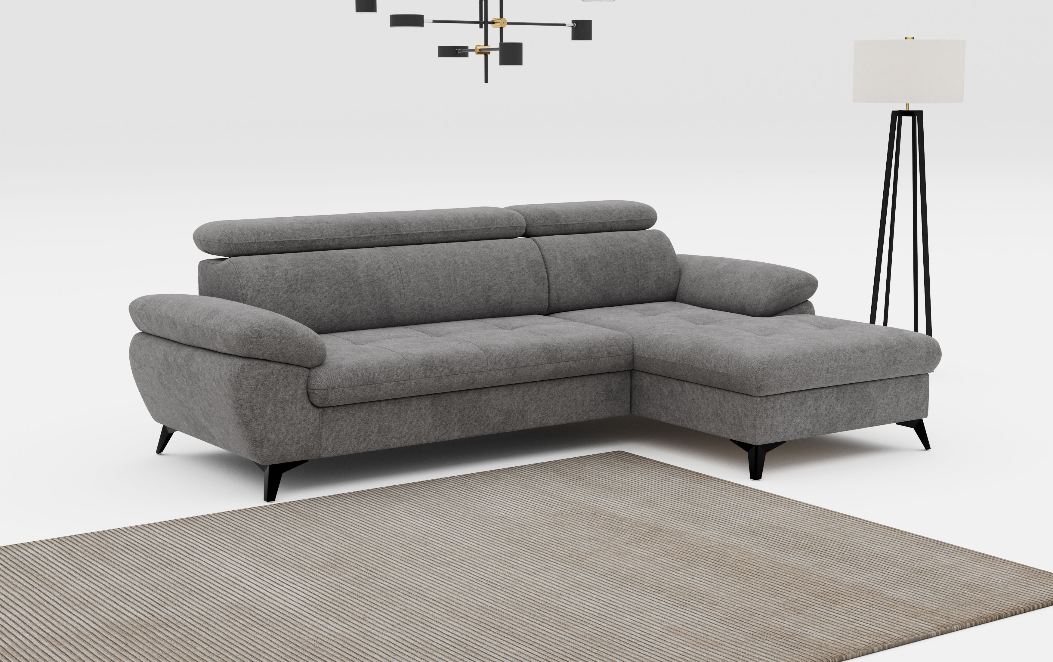 COTTA Ecksofa "Hudson" optional mit Schlaffunktion und XL Bettkasten, Liegefläche 190x119cm
