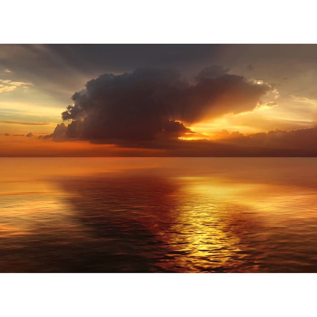 Papermoon Fototapete »Sonnenuntergang im Ozean«