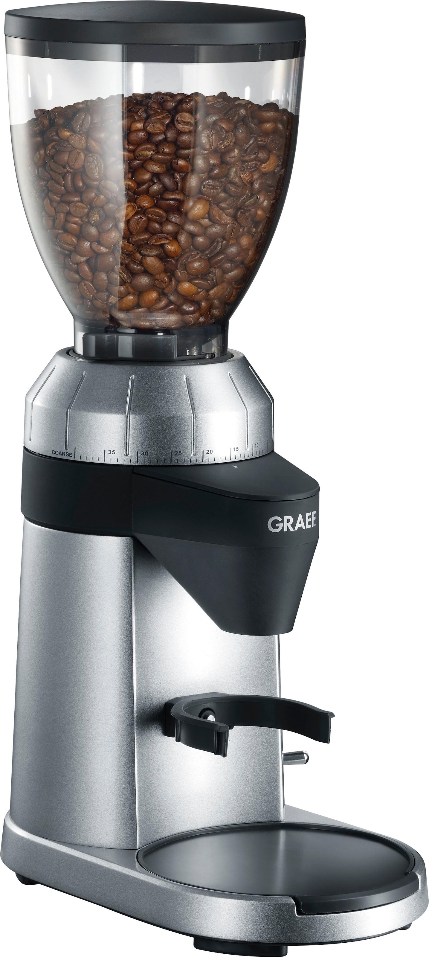 Graef Kaffeemühle »CM 800, silber«, 120 W, Kegelmahlwerk, 350 g Bohnenbehälter