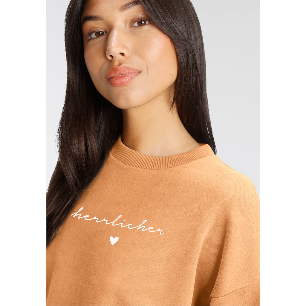 Herrlicher Sweatshirt »OTINA«, mit Herrlicher Logo-Statement-Print