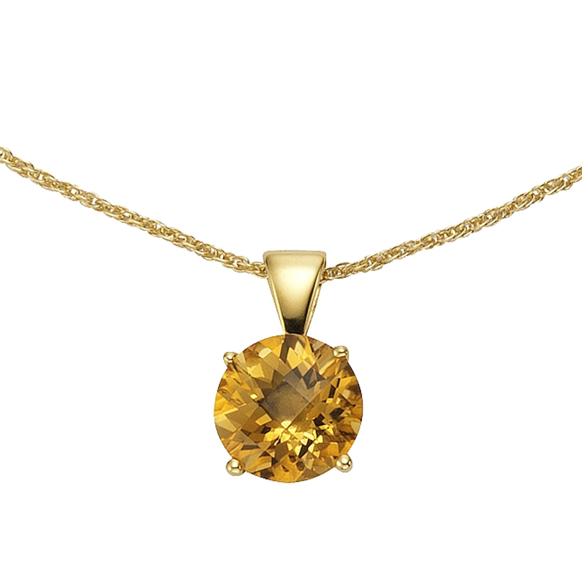 Jamelli Kette mit Anhänger »925/- Sterling Silber Citrin«, Anhänger mit Kette kaufen