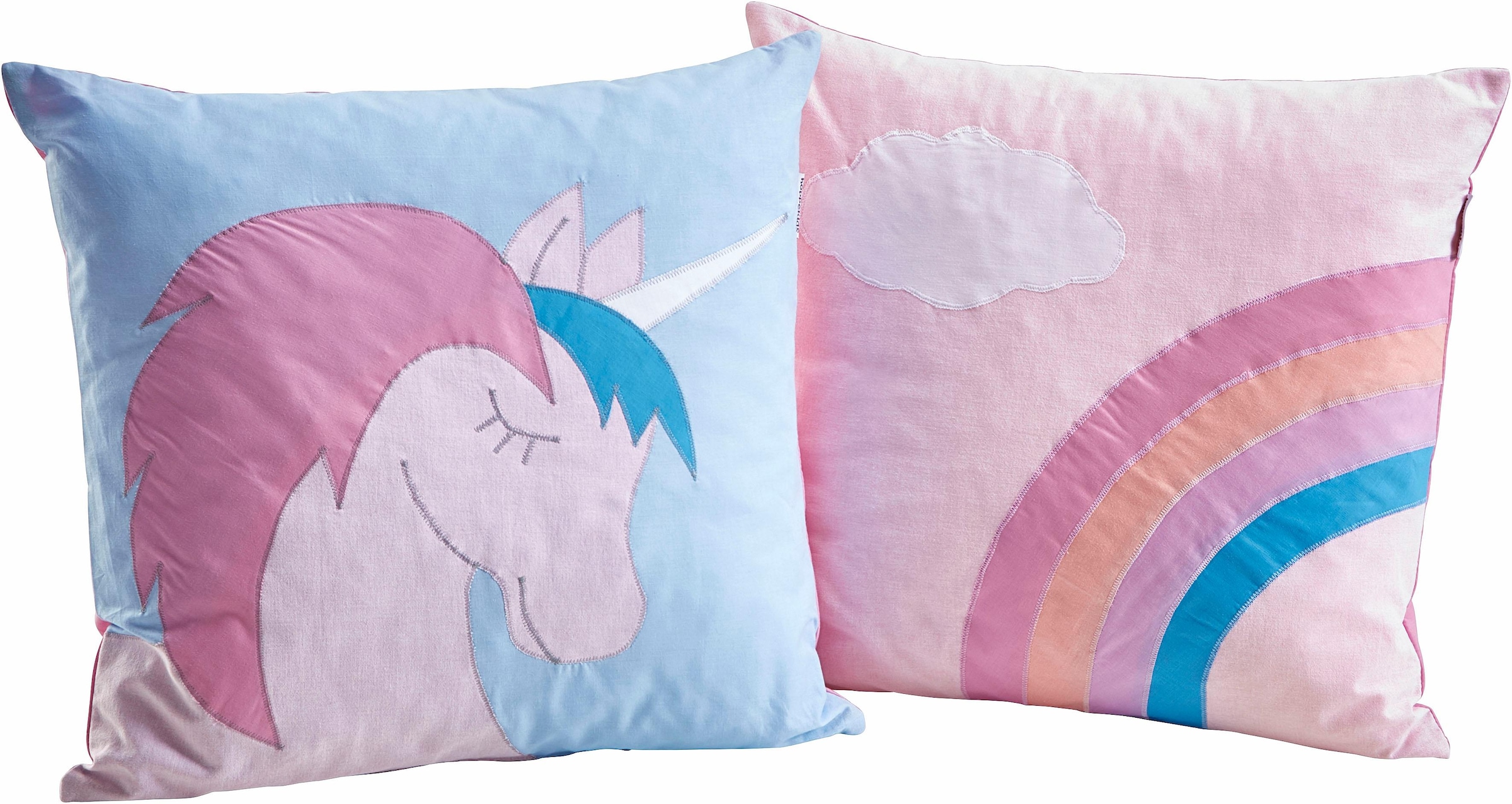 Hoppekids Dekokissen »«Einhorn»«, Zierkissen 50x50 für Kinderbett 2 St.