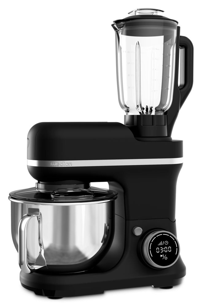 Medion® Küchenmaschine »MD 18430, 8 Geschwindigkeitsstufen, Impulsfunktion, 5L Rührschüssel«, Mit umfangreichem Zubehör-Set, Mixeraufsatz, Fleischwolf-Aufsatz