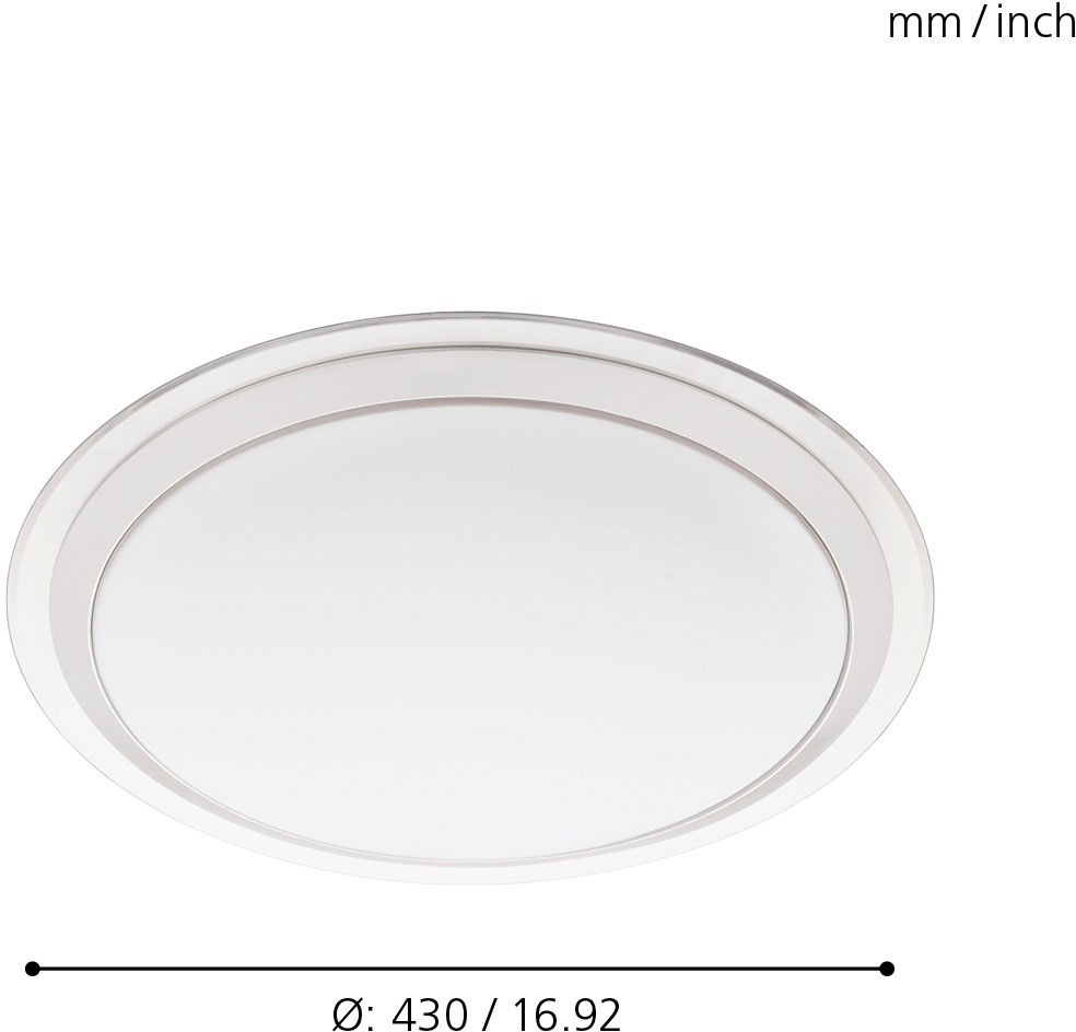 EGLO LED Deckenleuchte COMPETA-C, LED-Board, Neutralweiß-Tageslichtweiß-Warmweiß-Kaltweiß, EGLO CONNECT, Steuerung über APP + Fernbedienung, BLE, CCT, RGB