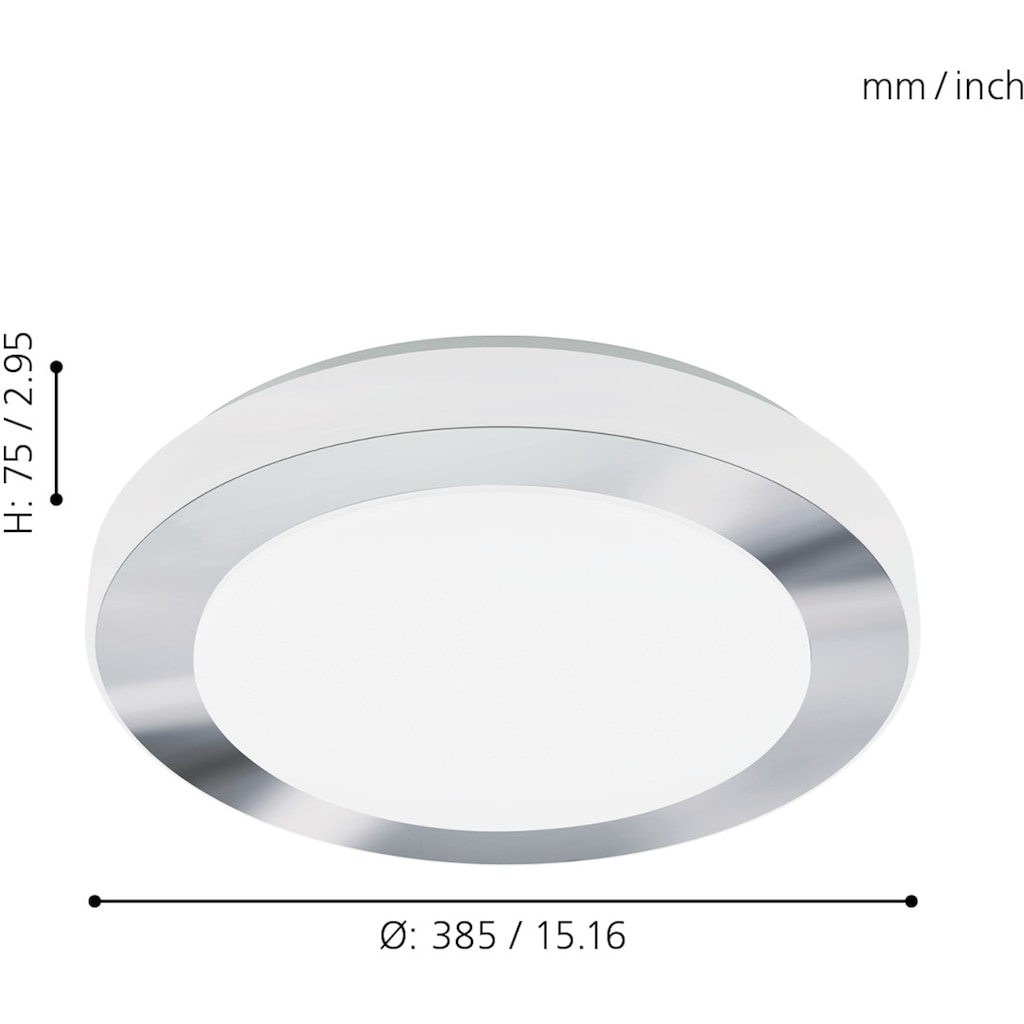 EGLO LED Bad-Deckenleuchte »LED CARPI«, LED tauschbar