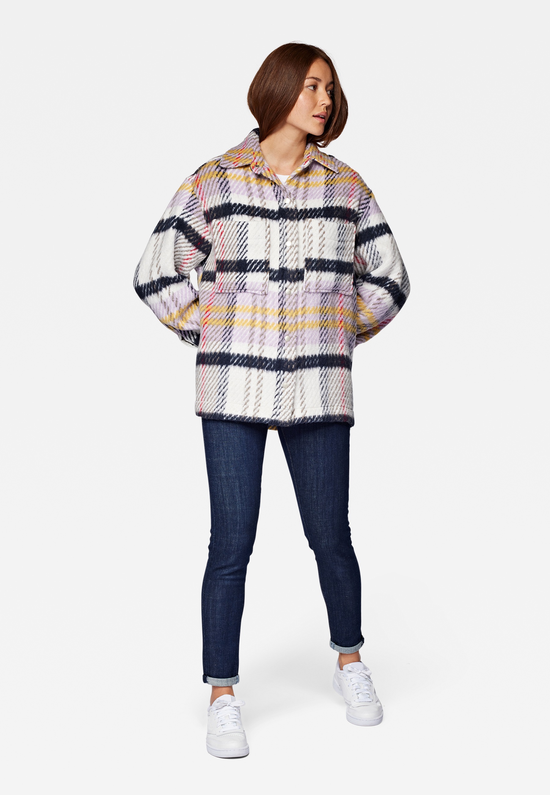 Mavi Cordjacke »CHECK SHIRT« ohne Kapuze Check Overshirt