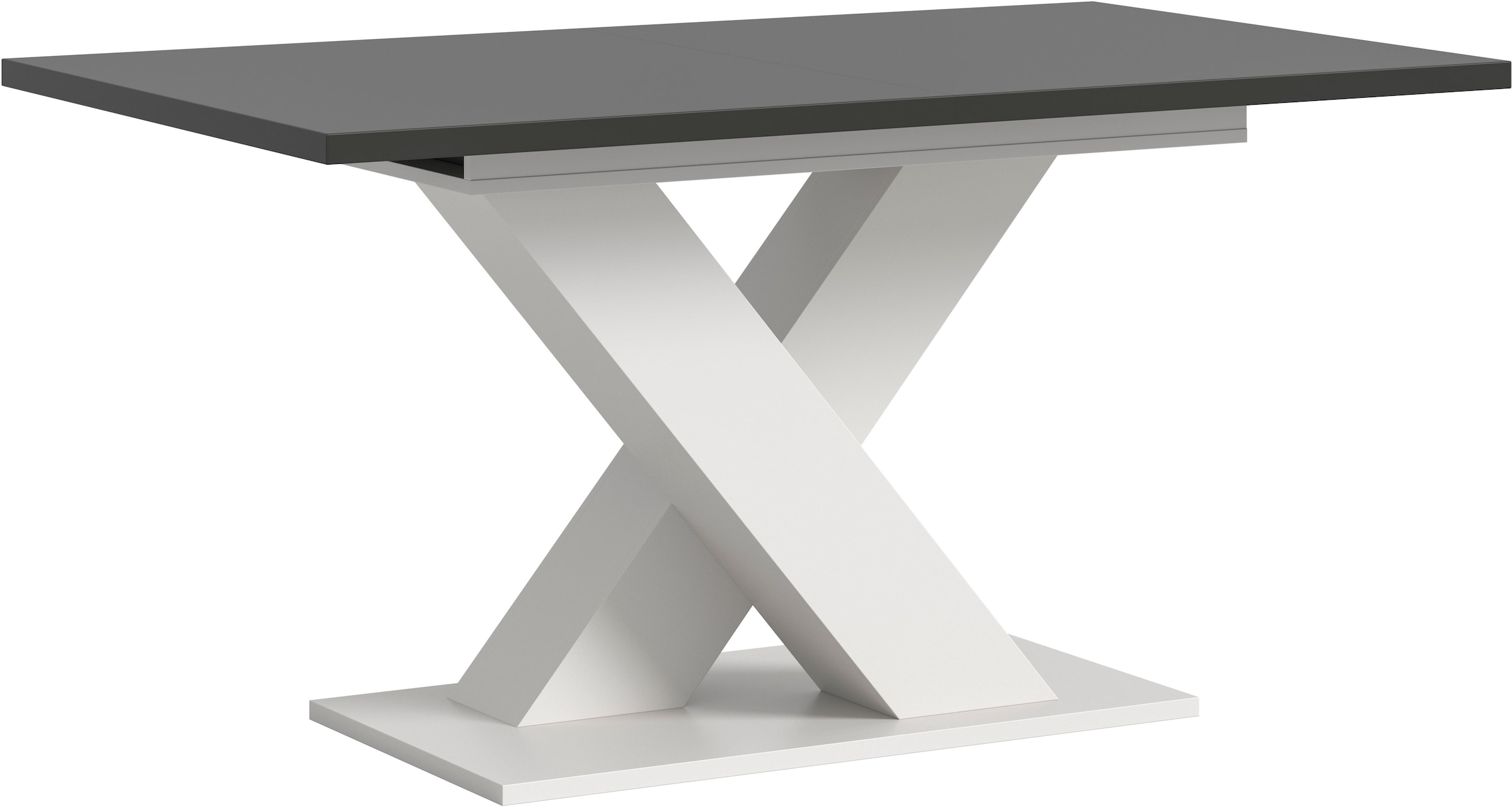 Home affaire Esstisch "Motus, ausziehbar 150 -190 cm, inklusive 40 cm Einlegeplatte" Set, 1 Stk. tlg. X-Gestell mit Bodenplatte, Tisch, Küchentisch, Esszimmer, Küche