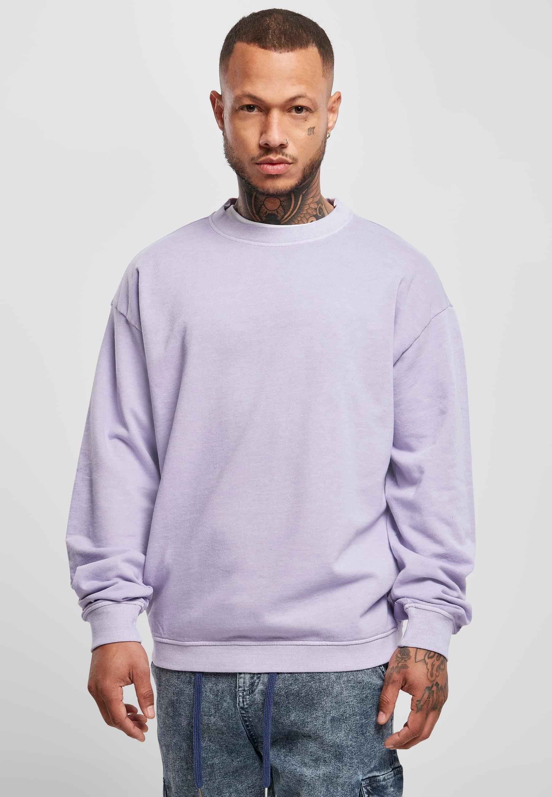 URBAN CLASSICS Rundhalspullover »Urban Classics Herren Pigment Dyed Crew Neck« 1 Stk.