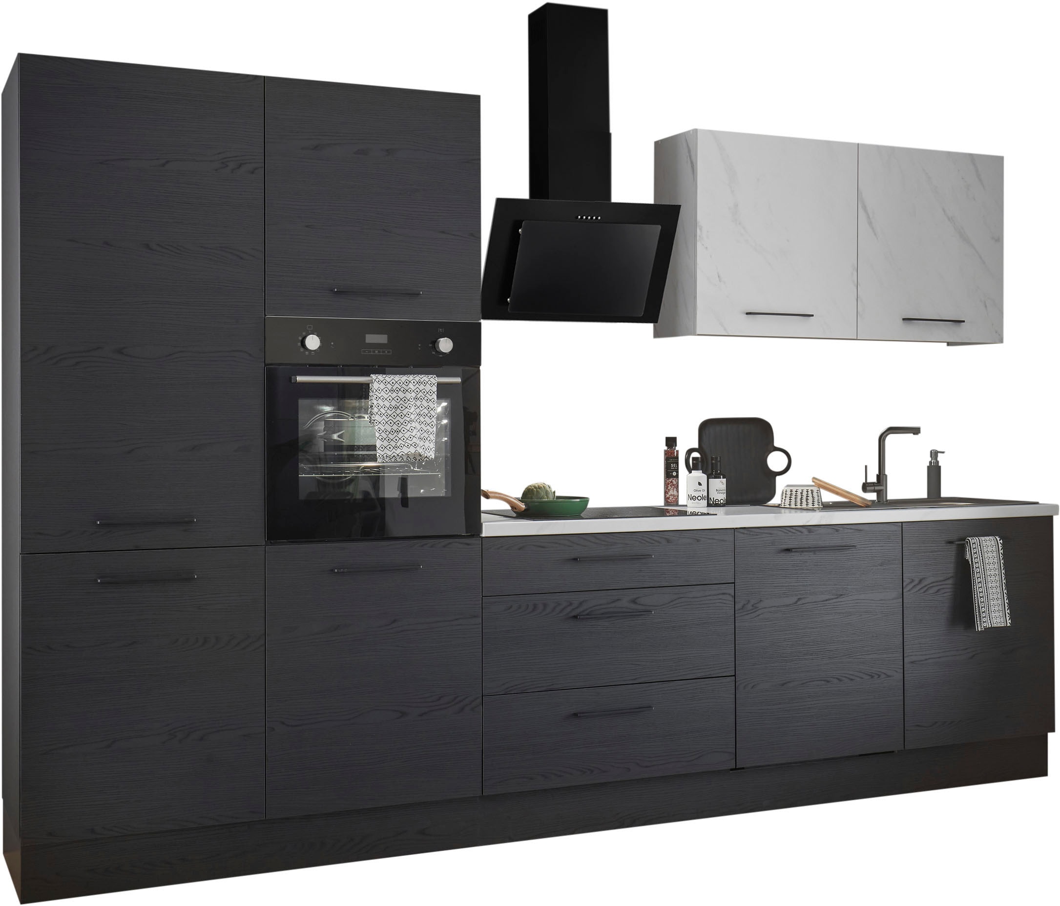 BASIC by Balculina Küchenzeile »Yorki«, Breite 320 cm, wahlweise mit E-Geräten