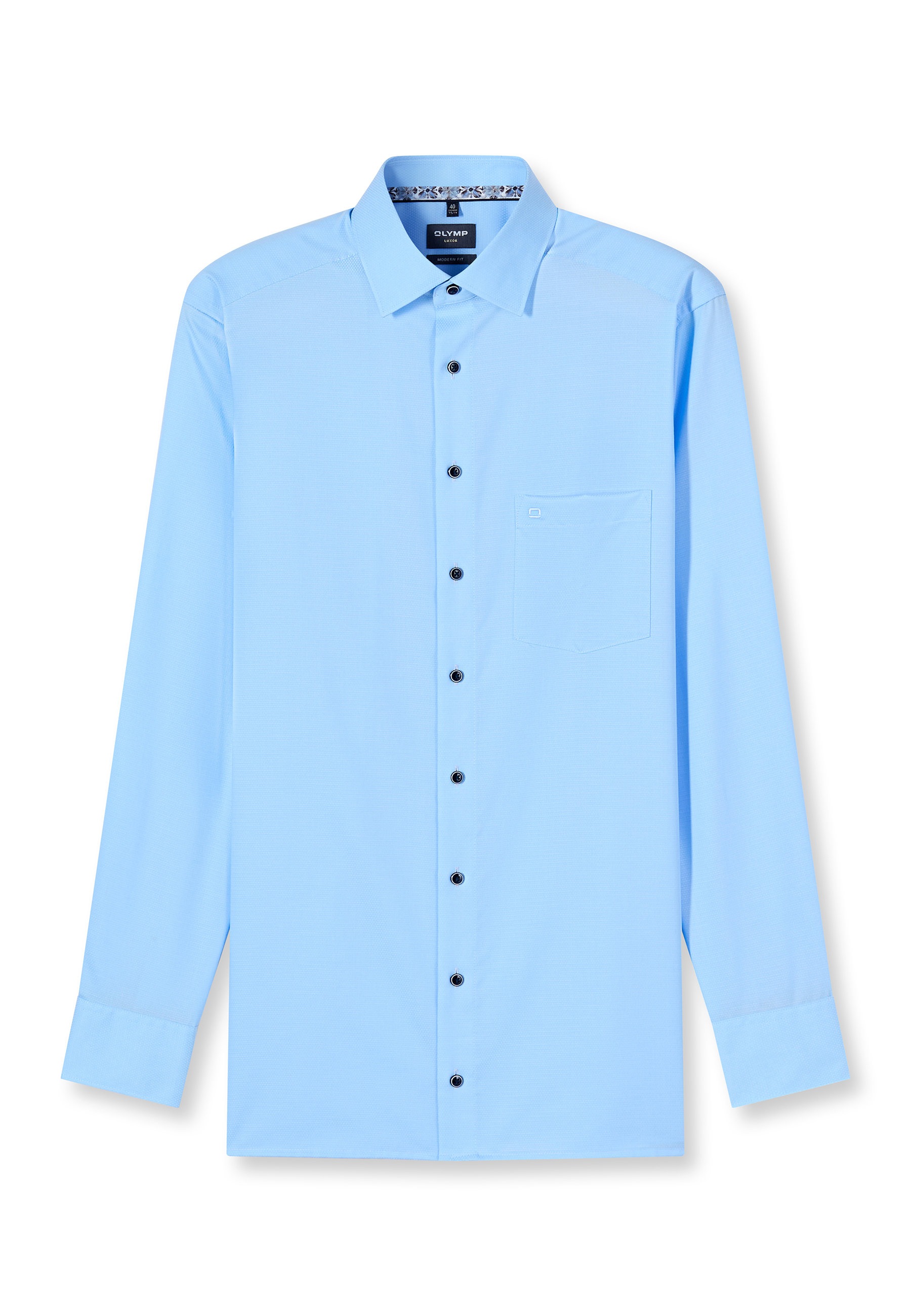 OLYMP Jungen Businesshemd "OLYMP Luxor, modern fit, New Kent"bleu, Gr. 48, 100% Baumwolle, Hemden