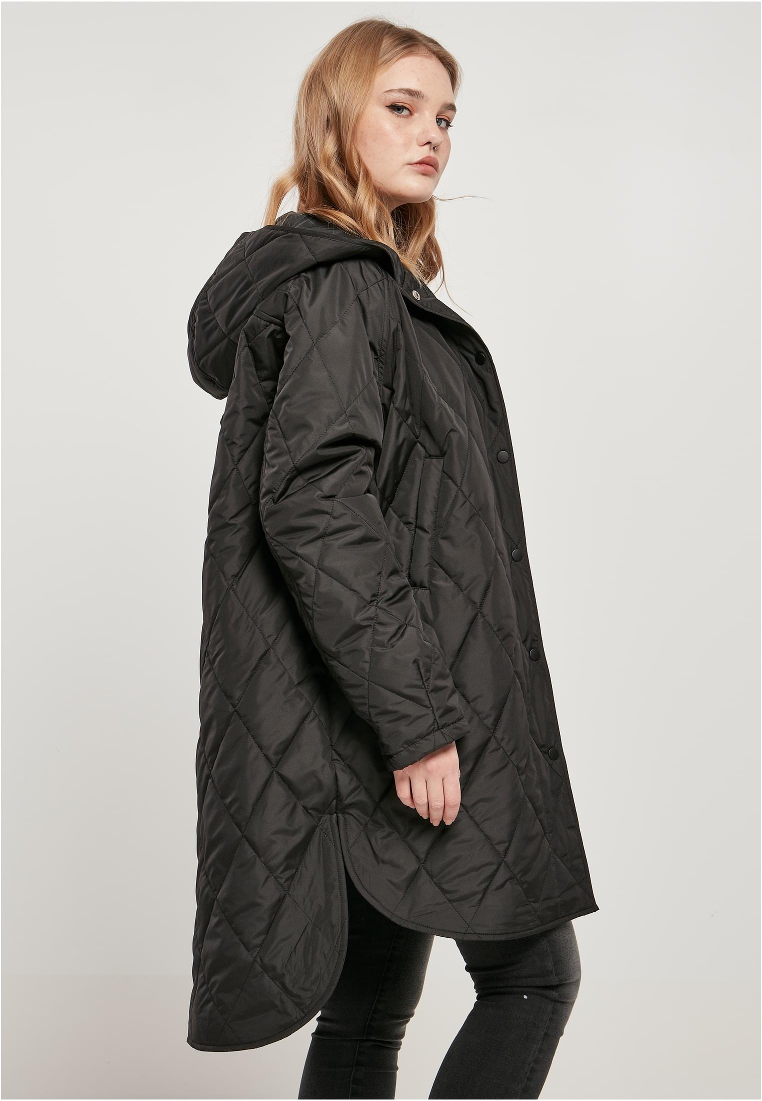 URBAN CLASSICS Outdoorjacke »Damen Quilted St.), Hooded BAUR (1 Oversized | Diamond Kapuze bestellen Coat«, für ohne Ladies
