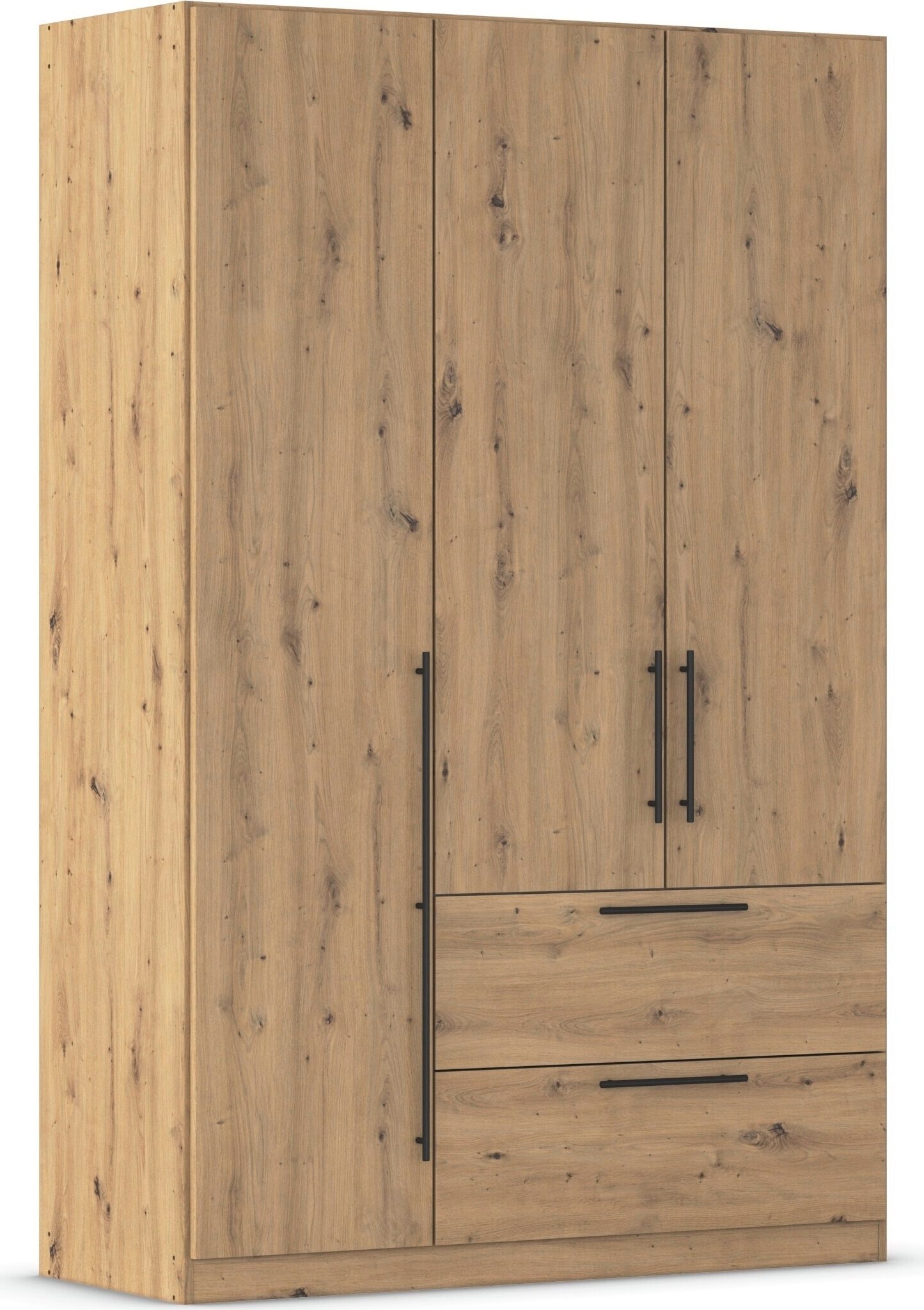 OTTO home Kleiderschrank "Mehrzweckschrank Aktenschrank Möbel Mietswohnung Schlafzimmer AVOLA" 3 verschiedene Ausstattungen BASIC/CLASSIC/PREMIUM (inkl. SOFT-CLOSE), mit hochwertigen Stangengriffen aus Metall in Schwarz MADE IN GERMANY
