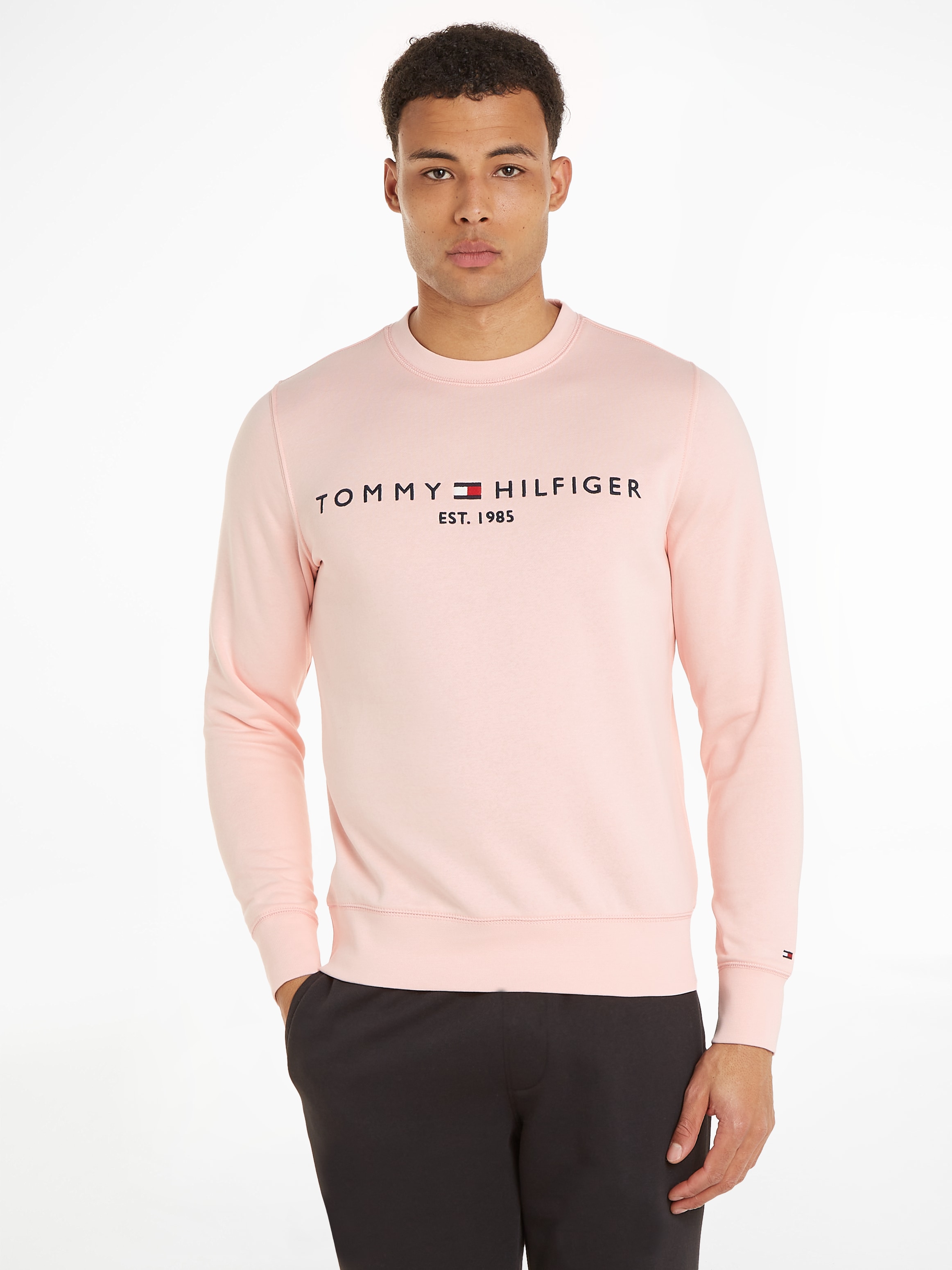 Tommy Hilfiger Sweatshirt "TOMMY LOGO SWEATSHIRT", mit klassischem Rundhalsausschnitt