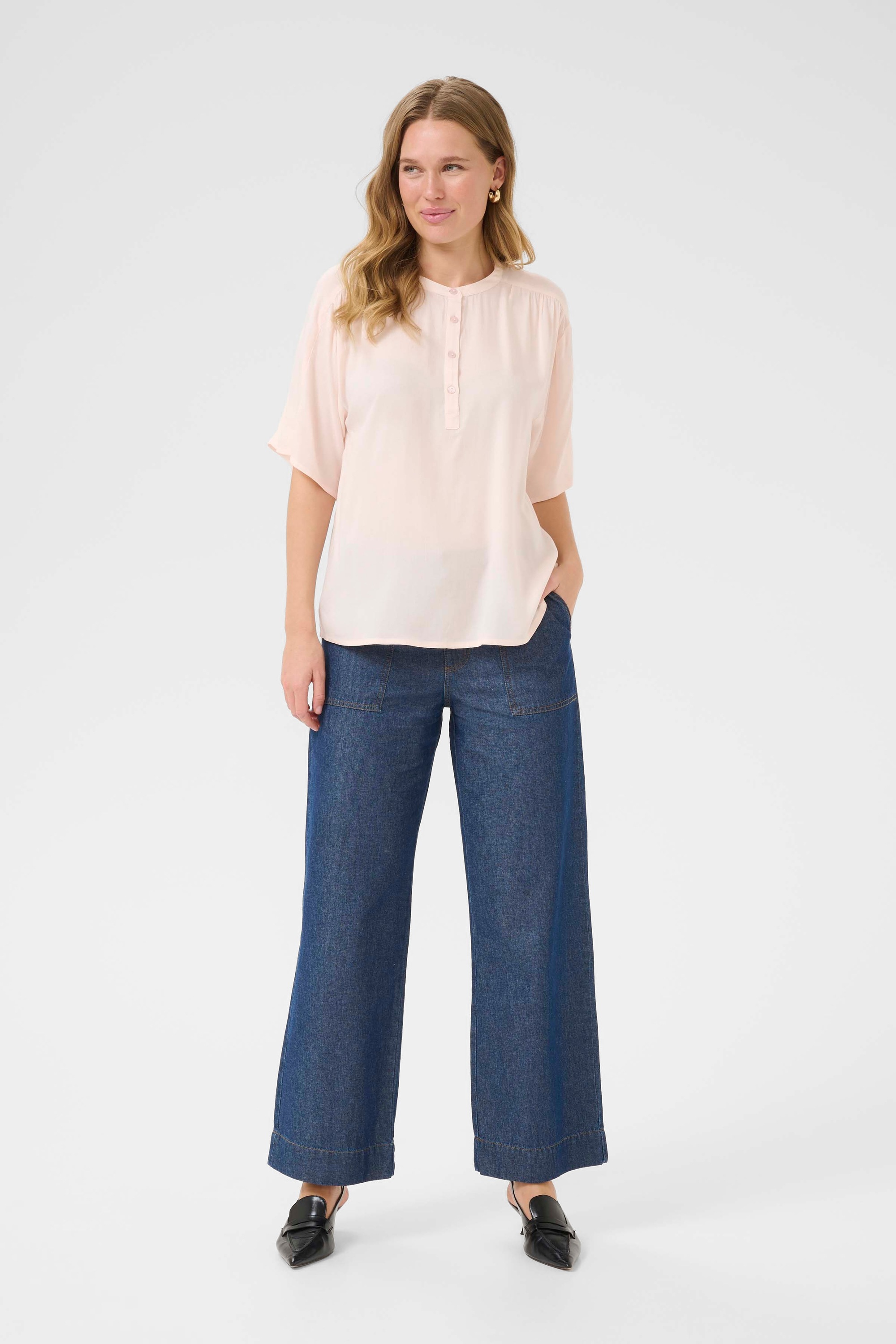 KAFFE Kurzarmbluse »Damen Bluse kurzarm BPcharlotte«