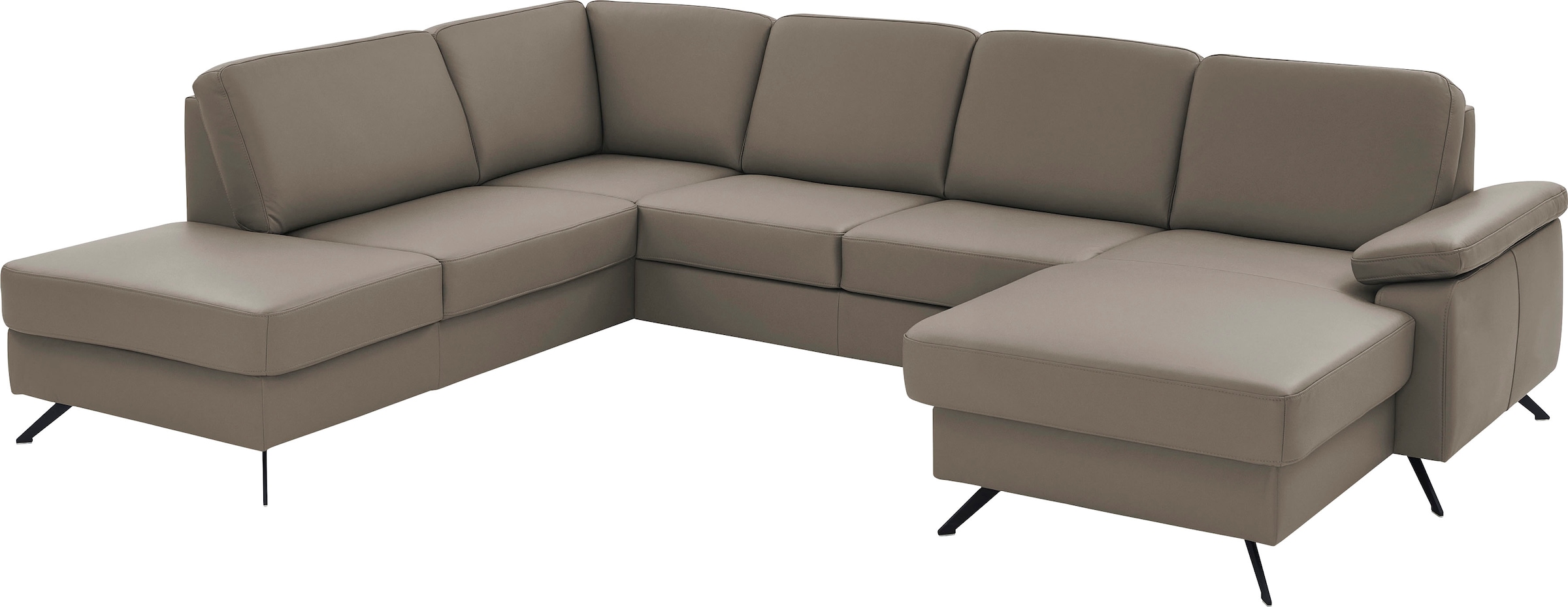 Die PlanBar Wohnlandschaft "PN-EM15047 U-Form, ohne Kopfstützen", Echtleder günstig online kaufen