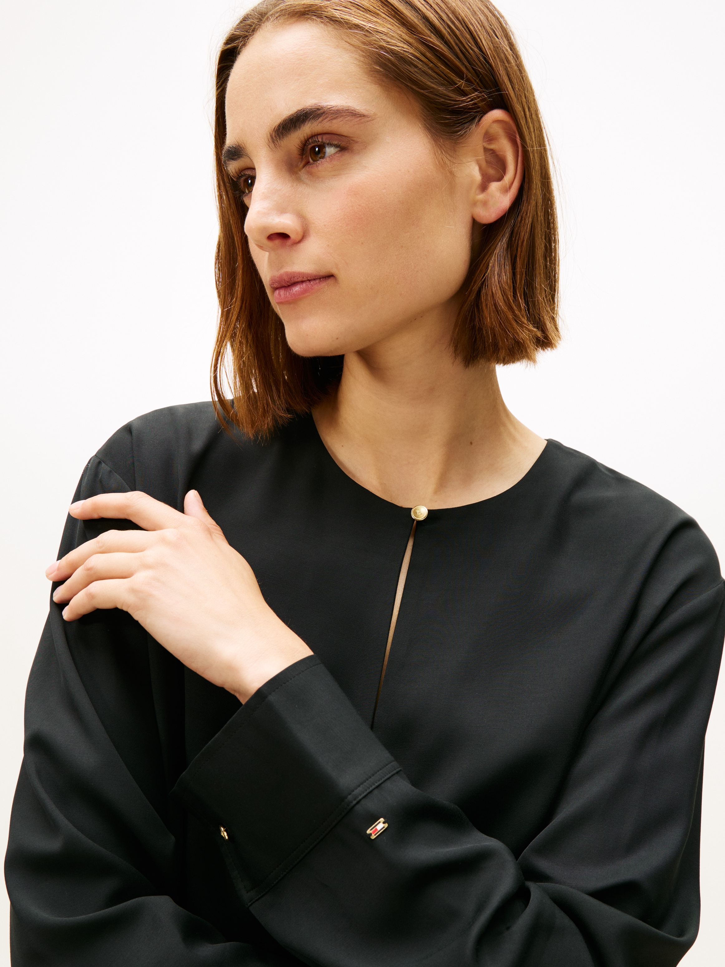 Tommy Hilfiger Shirtbluse »SOFT VIS LS RELAXED BLOUSE«