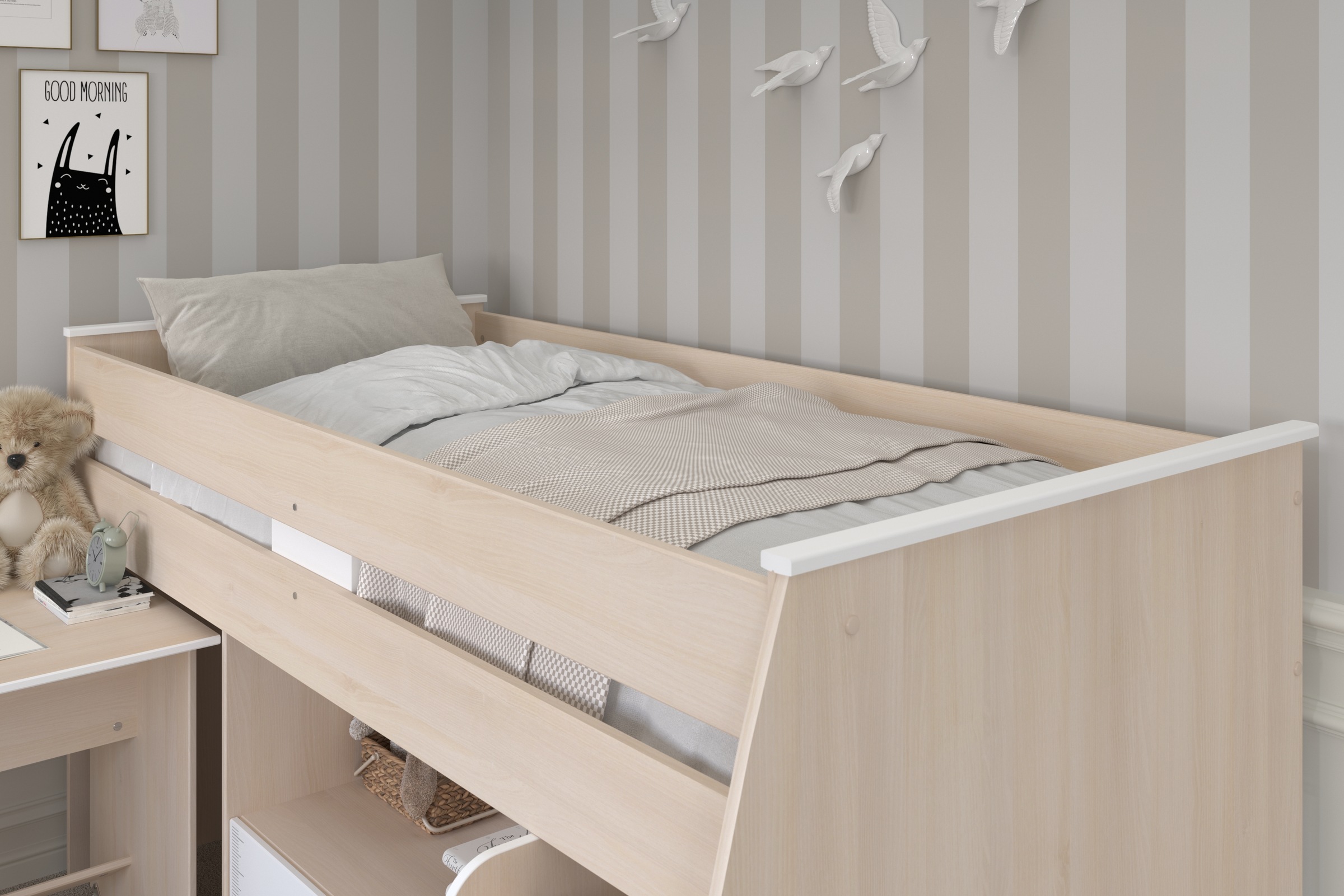 Parisot Jugendzimmer-Set »Parisot Charly 22« Set, 2 tlg. ausziehbarer Schreibtisch auf Rollen