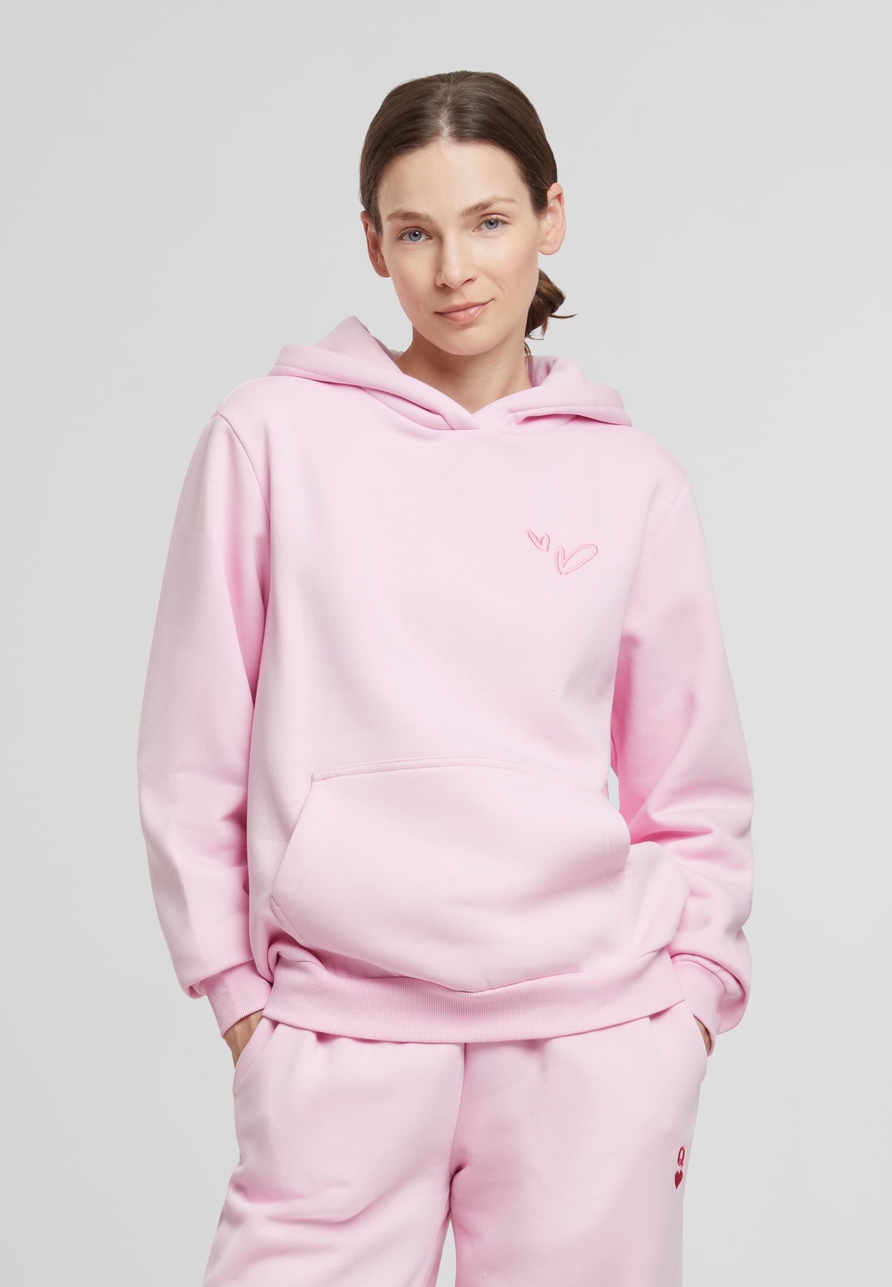 Miss Tee Kapuzenpullover »Miss Tee Heart Signs EMB Ladies Fluffy Hoody« 1 Stk.