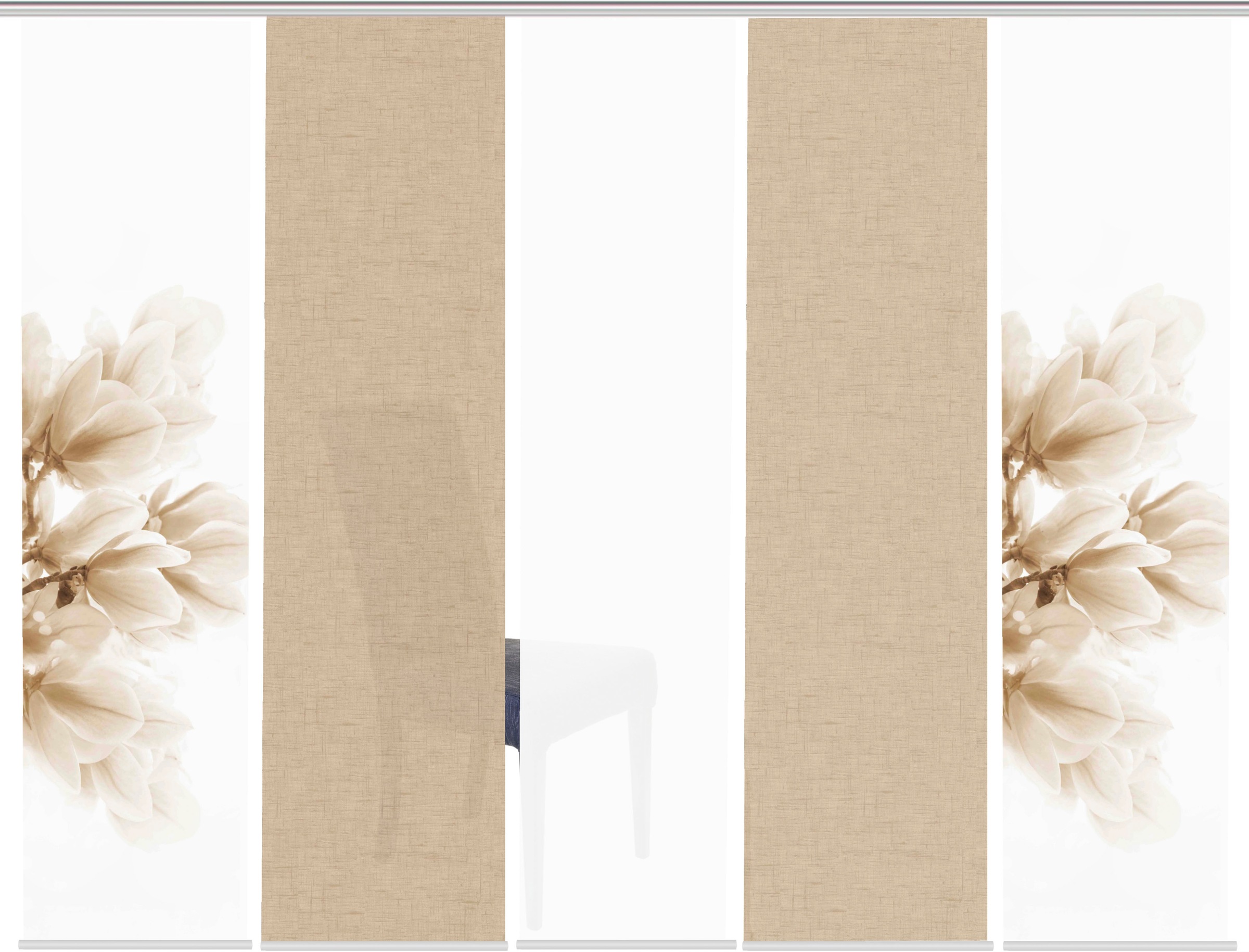 HOME WOHNIDEEN Schiebegardine "KESSI 5er SET" Paneelwagen 5 Stk. tlg. Schie günstig online kaufen