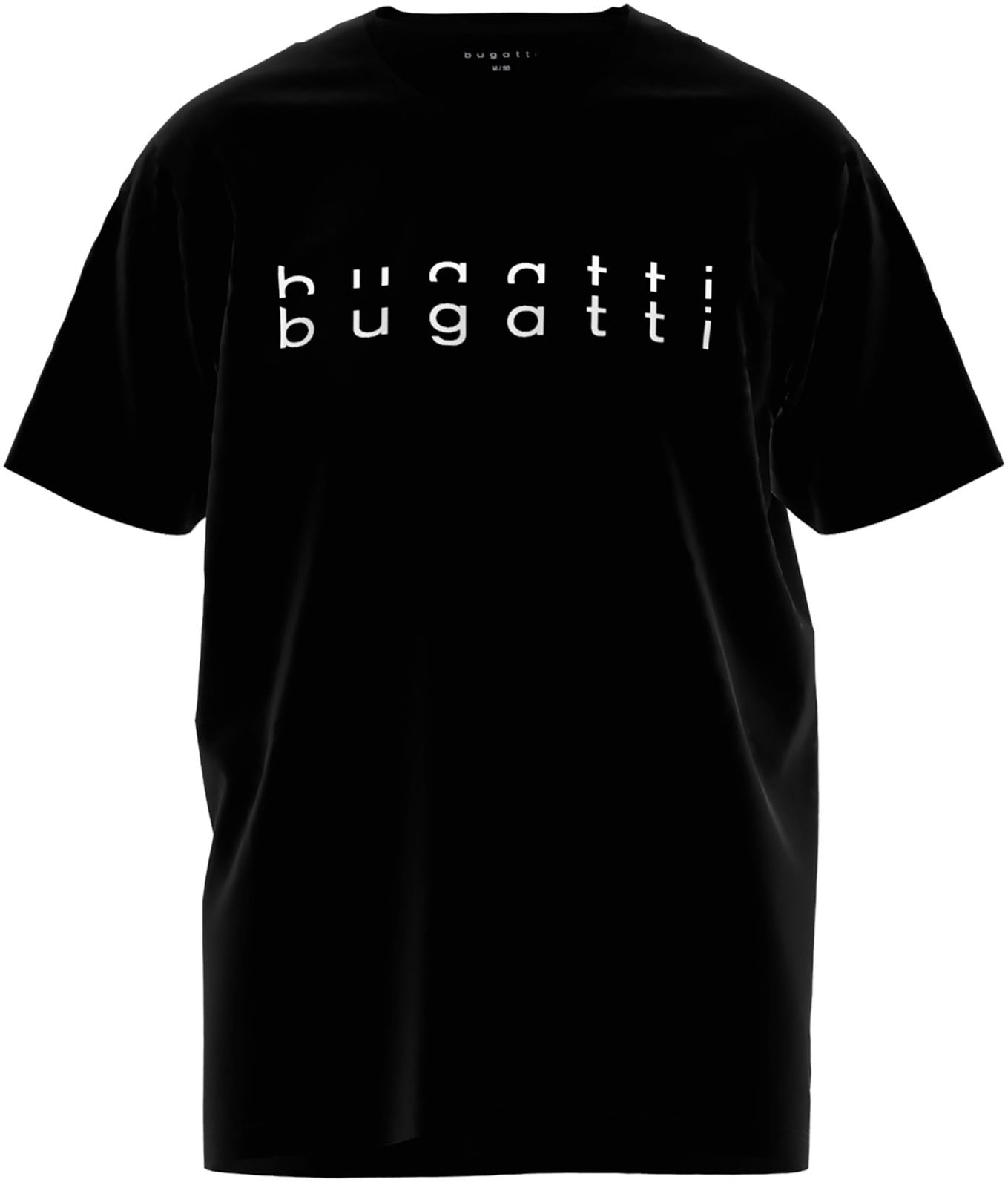 bugatti T-Shirt »Palermo«, Kurzarm, Rundhalsausschnitt, bugatti-Schriftzug vorn