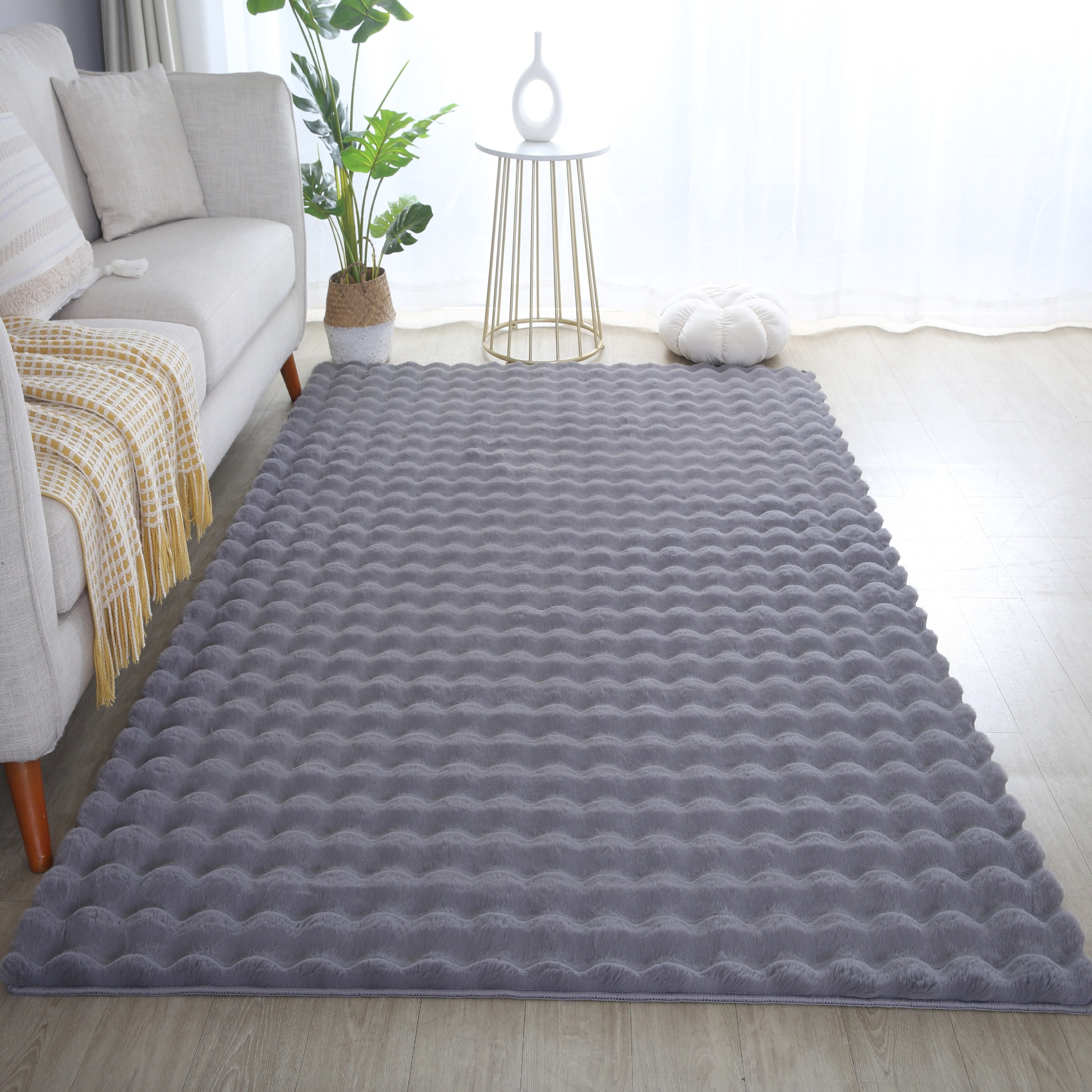 Ayyildiz Teppiche Hochflor-Teppich "AMBIANCE 5110, auch als Läufer" rechteckig 25 mm Höhe Fell Haptik / Besonders weich / Dicker Flor / Pflegeleicht