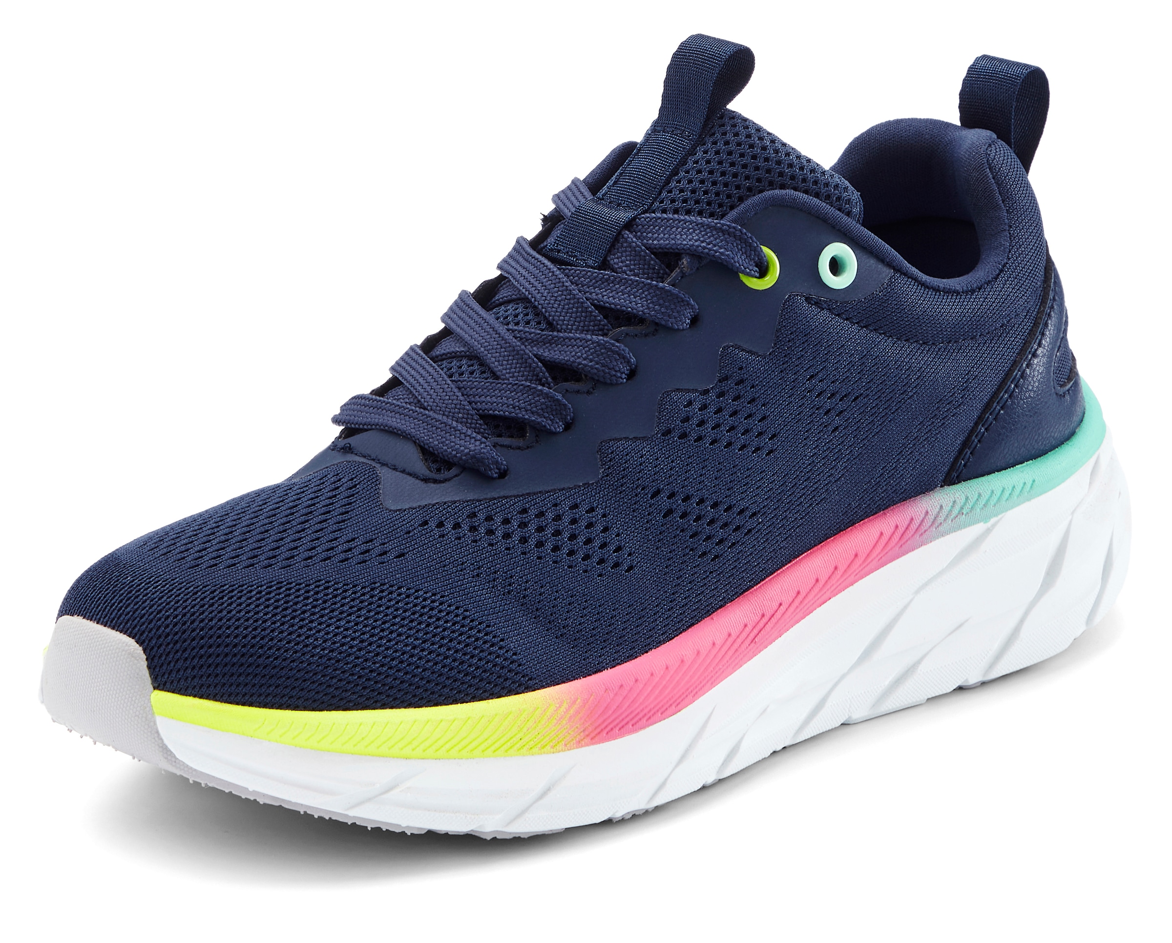 LASCANA Sneaker »Textilschuh, Halbschuh, Turnschuhe,«  mit modischen Farbdetails VEGAN