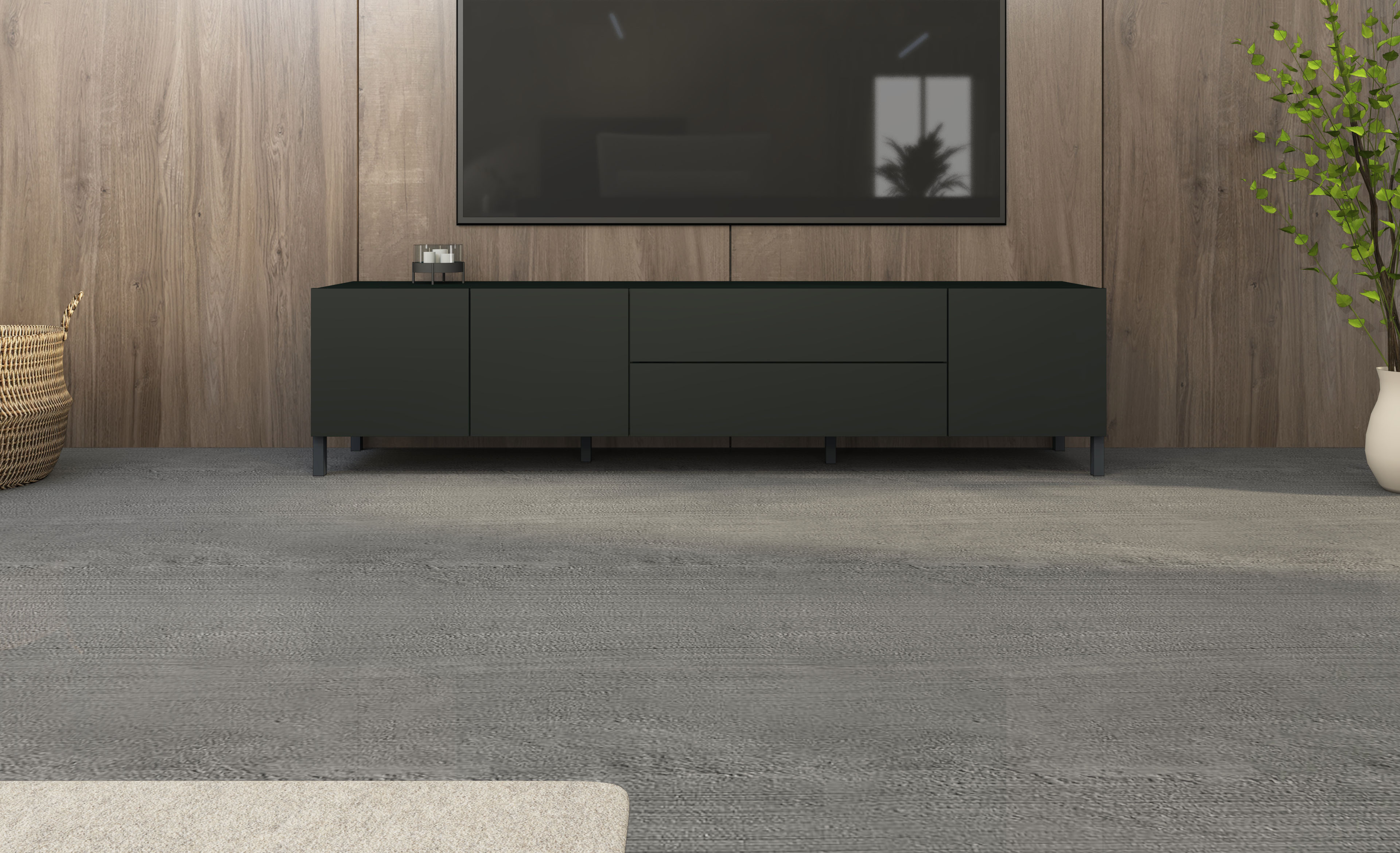 borchardt Möbel "Sophia, Tv-Schrank Breite 190 cm" Metallfüße, grifflose Optik