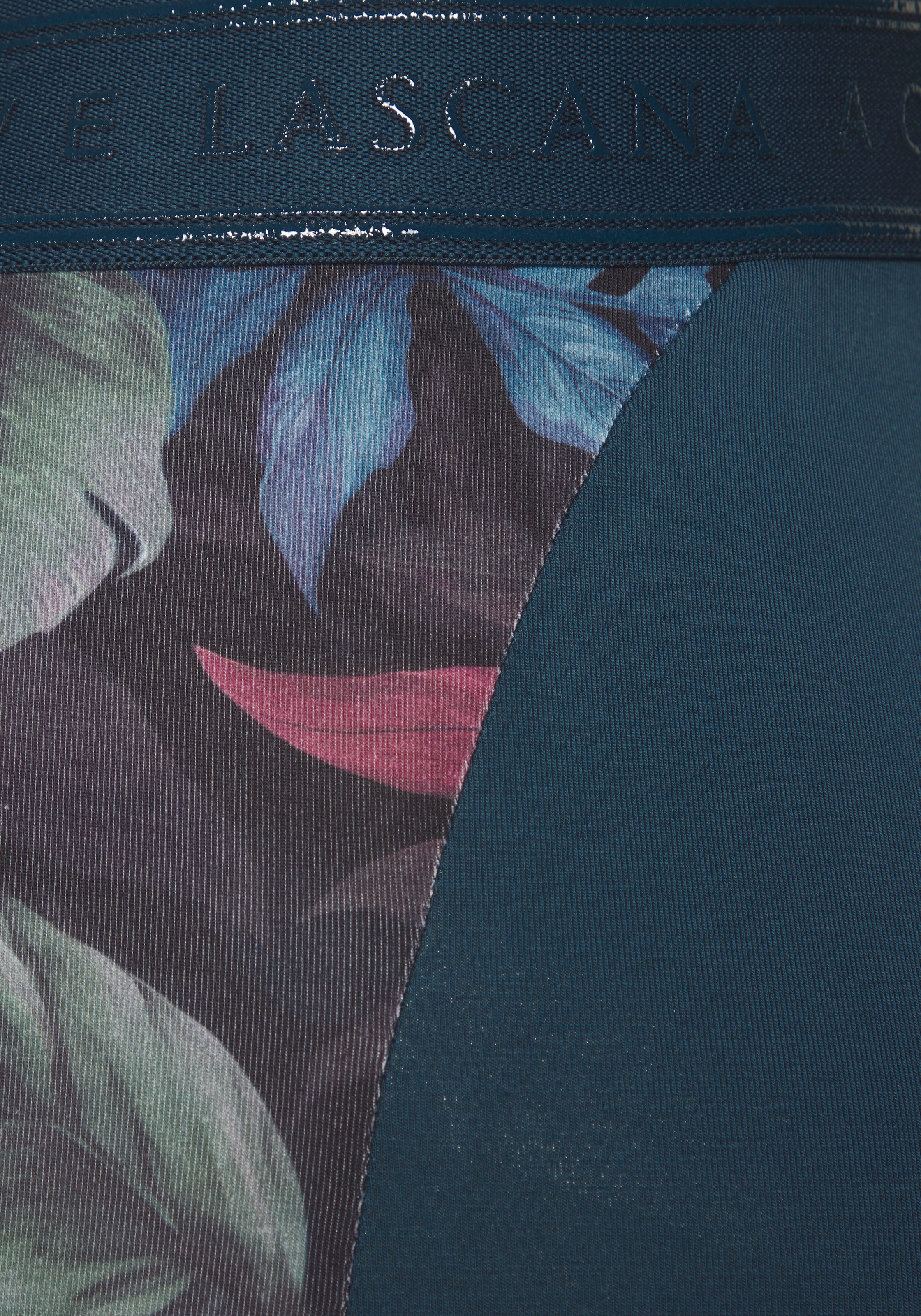 LASCANA ACTIVE Leggings, mit seitlichen floralen Einsätzen