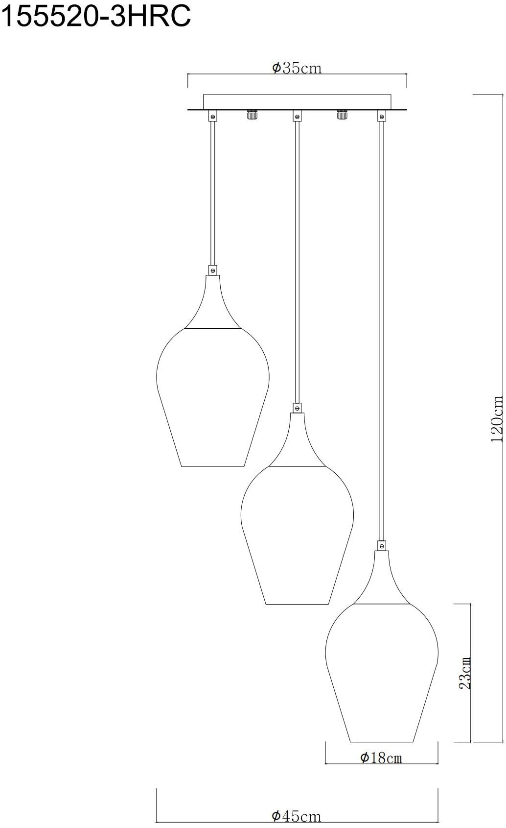GLOBO LIGHTING Hängeleuchte »LAVUS«, Leuchtmittel E27 | ohne Leuchtmittel, Hängelampe/Pendelleuchte/Glas rot/ Höhe kürzbar/Wohnzimmer/Esszimmer