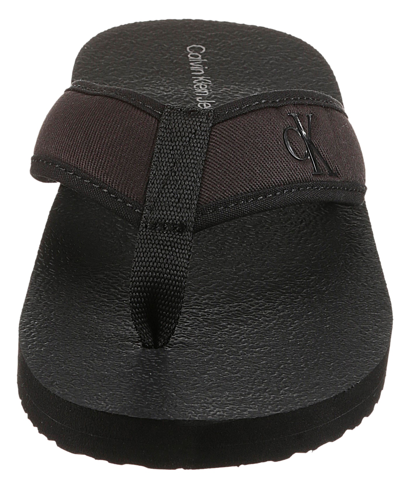 Calvin Klein Jeans Zehentrenner »THONG+ CV«, Sommerschuh, Strandschuh, Badeschuh, Schlappen mit weichem Zehensteg