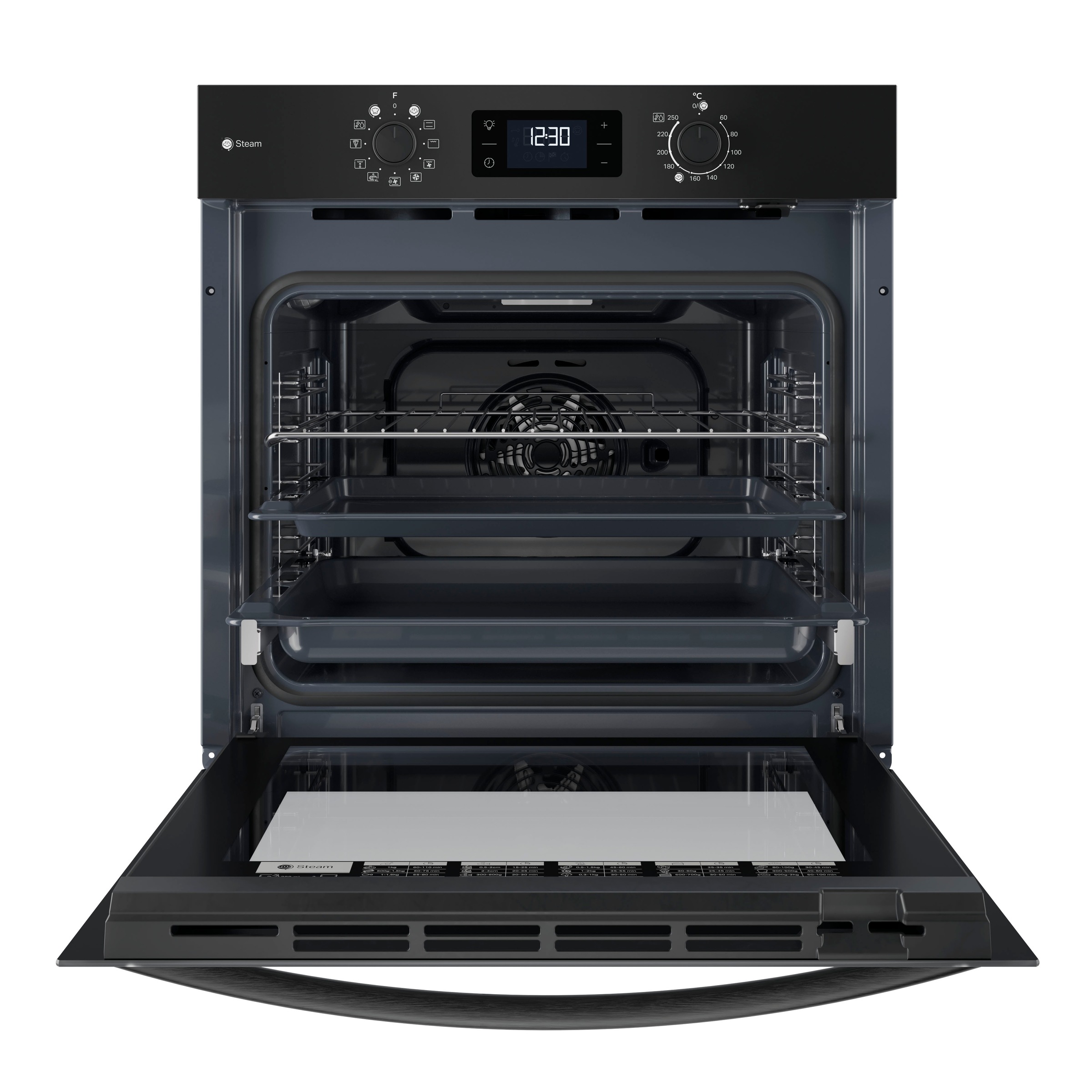 Privileg Backofen-Set »PBA2S85HU1K«, (Set, 2 St.), Schonendes Garen dank des Turn&Go Dampfprogrammes für beste Ergebnisse