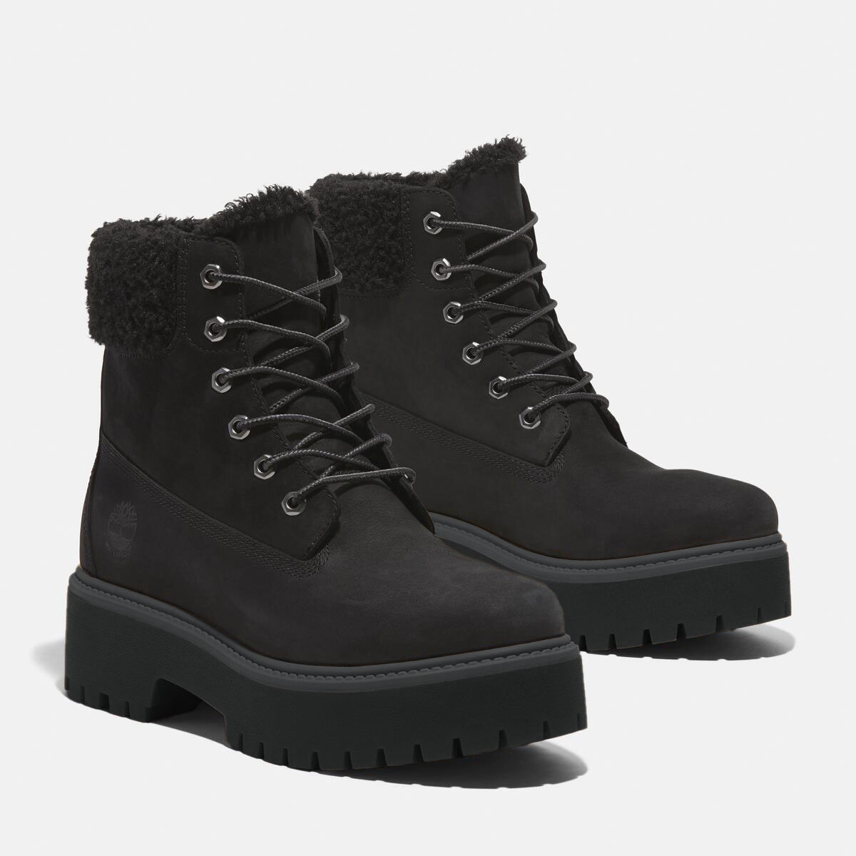 Black timberland snow boots online