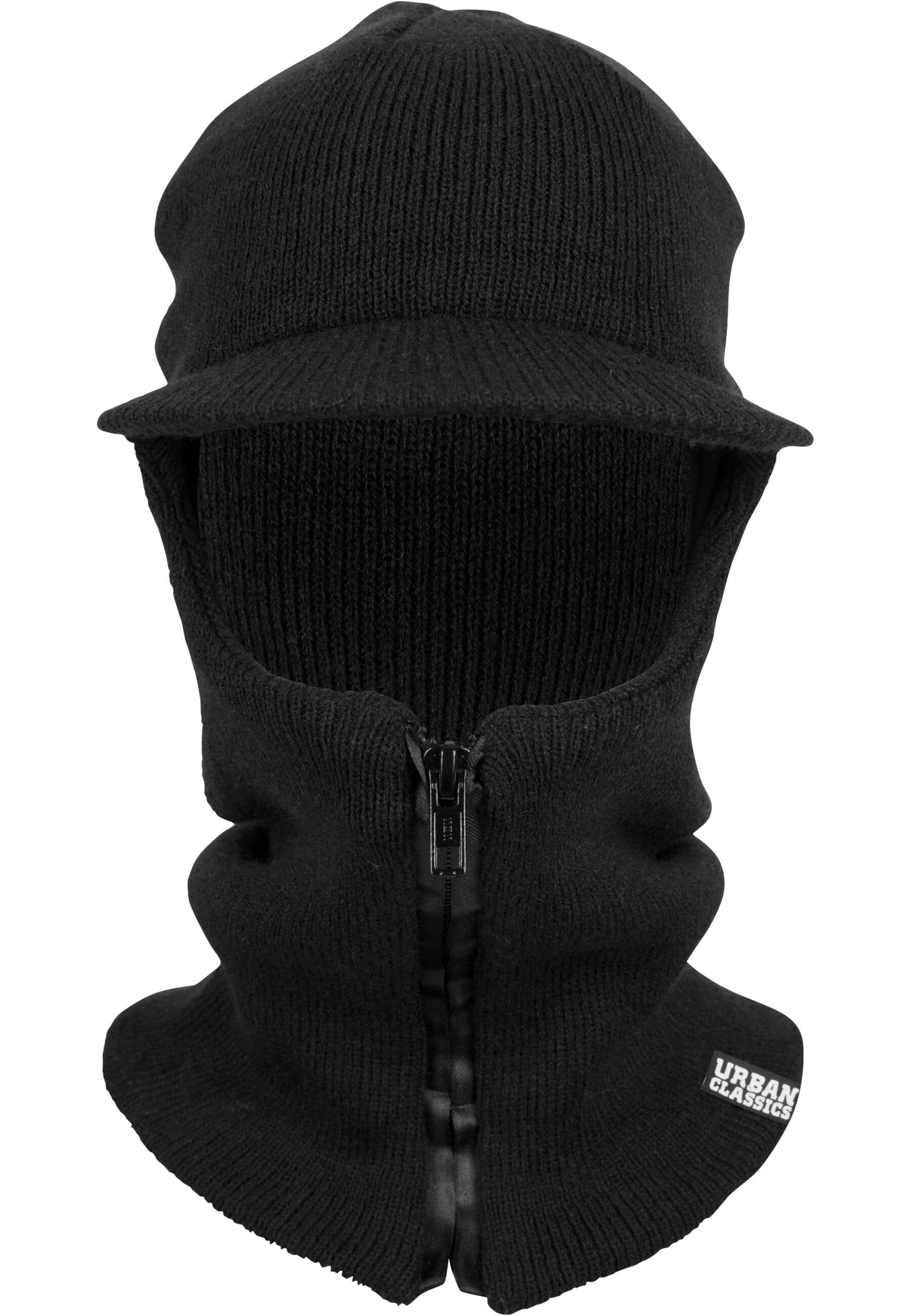 URBAN CLASSICS Beanie »Urban Classics Unisex Zipped Balaclava Visor«, (1 St.)