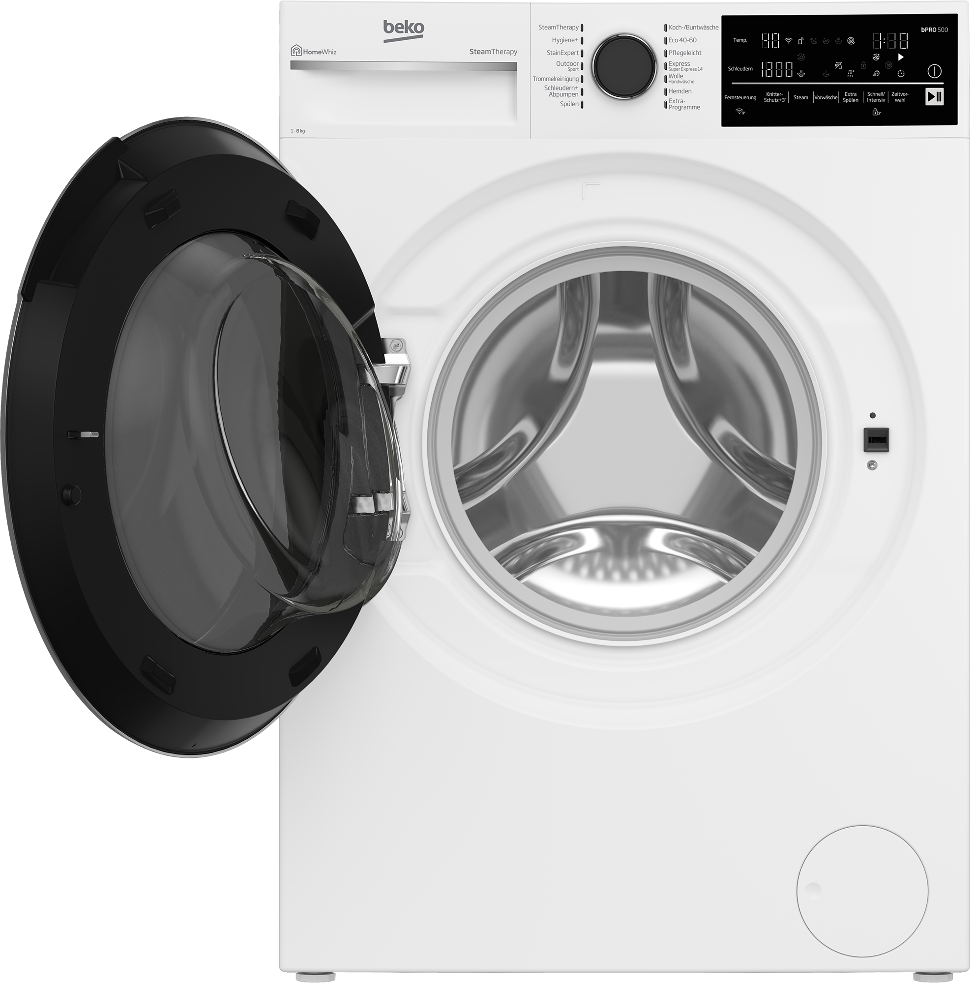 BEKO Waschmaschine »B5WFT78410W 7178551900« 8 kg 1400 U/min Dank SteamCure beseitigt Dampf Flecken und reduziert Falten