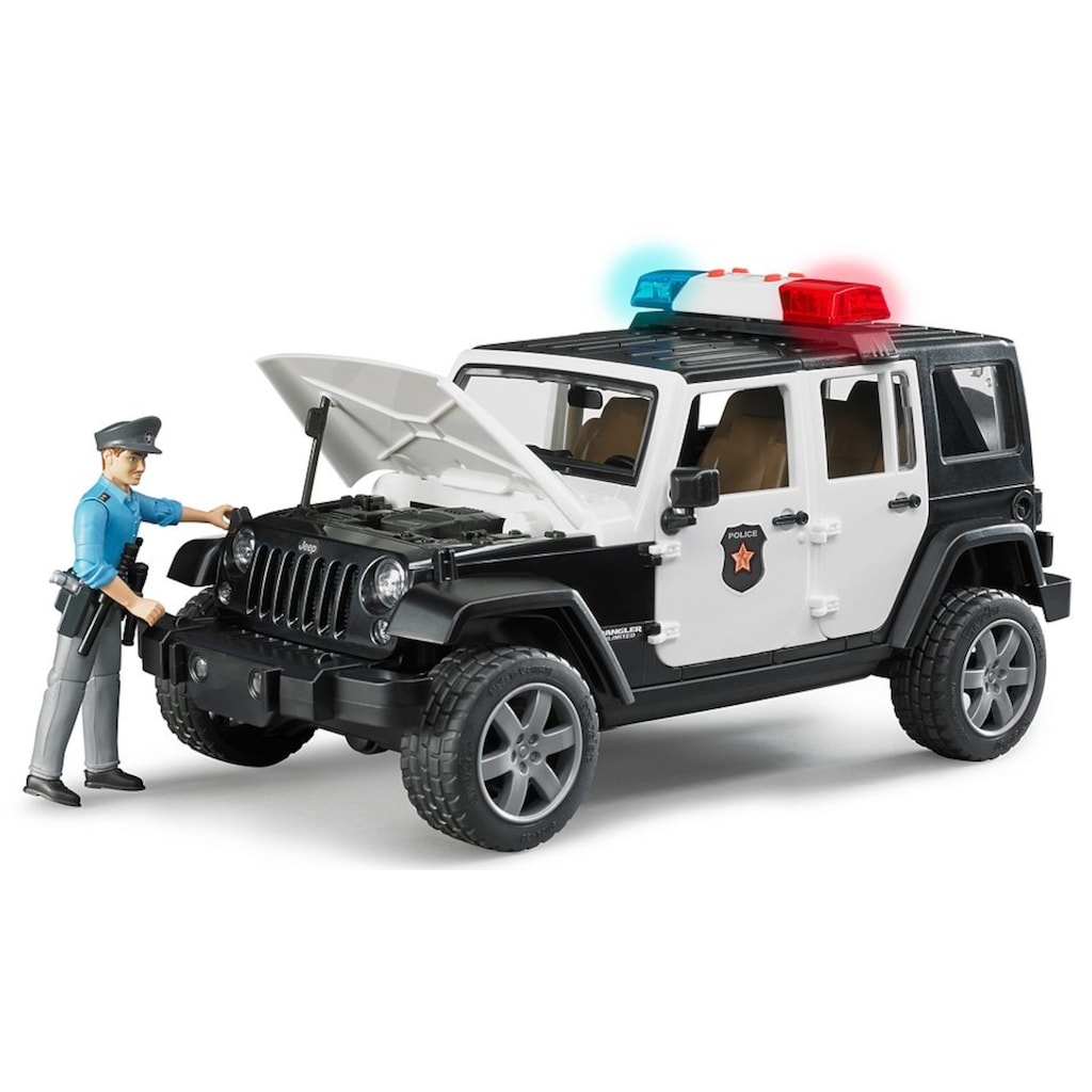 Bruder® Spielzeug-Polizei »Jeep Wrangler Polizeifahrzeug und Polizist«, (Set, 2 tlg.)