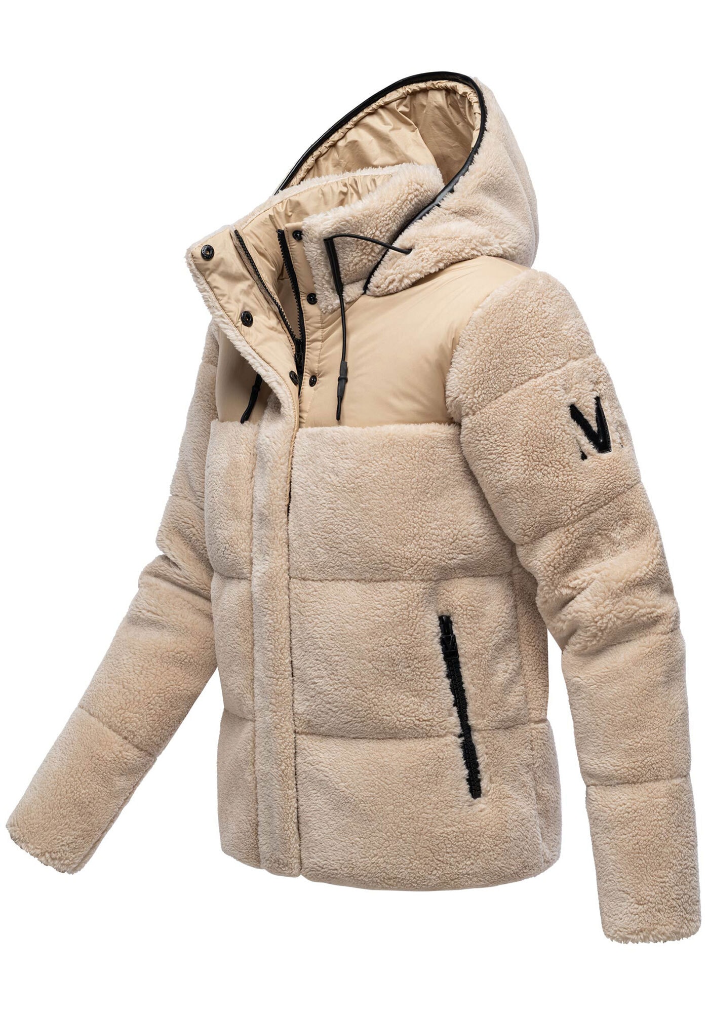 Marikoo Winterjacke »Kaguraa«, warme Teddyfell Sherpa Jacke