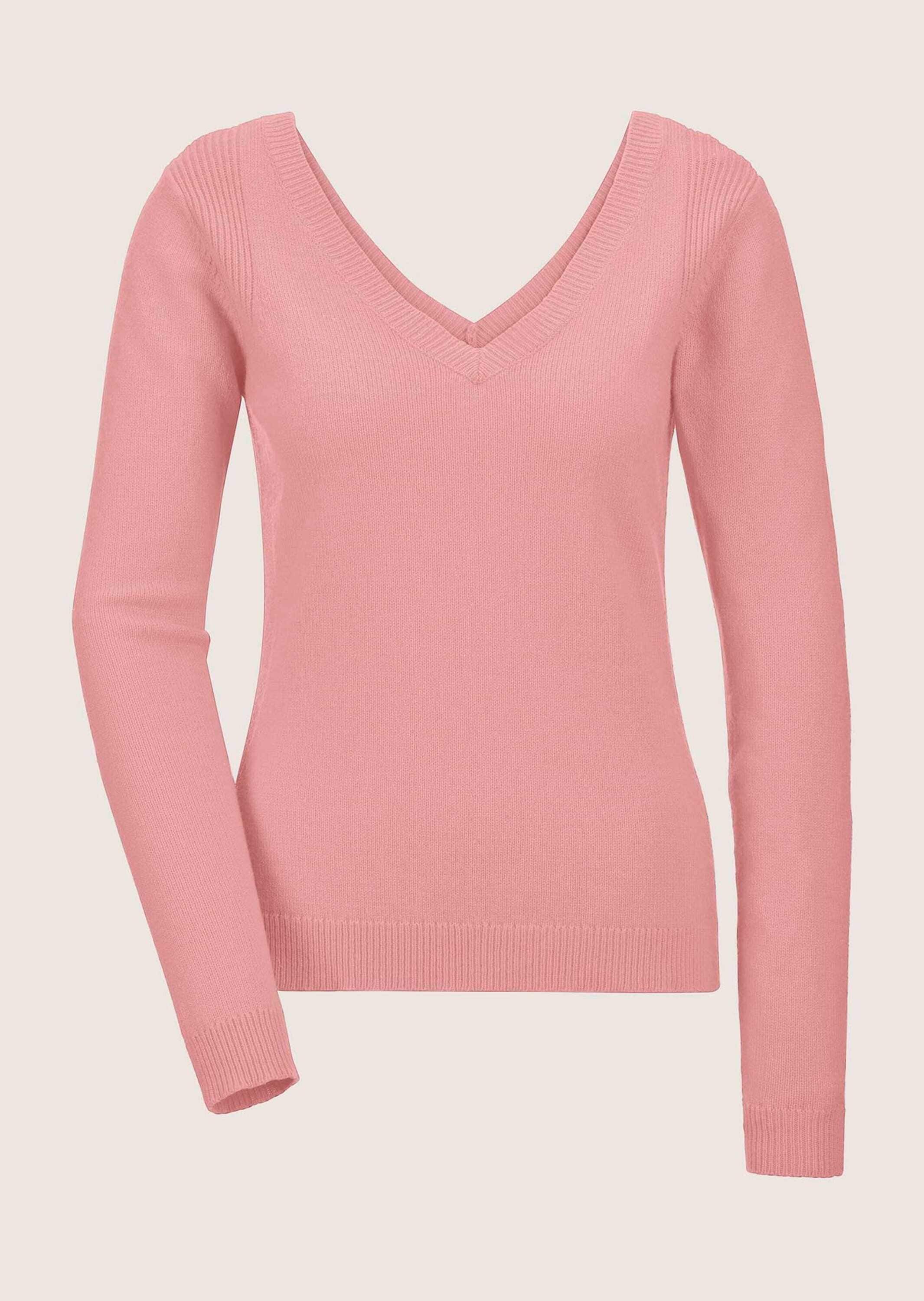 MADELEINE Longpullover "Pullover V-Pullover mit Rücken-Ausschnitt" günstig online kaufen