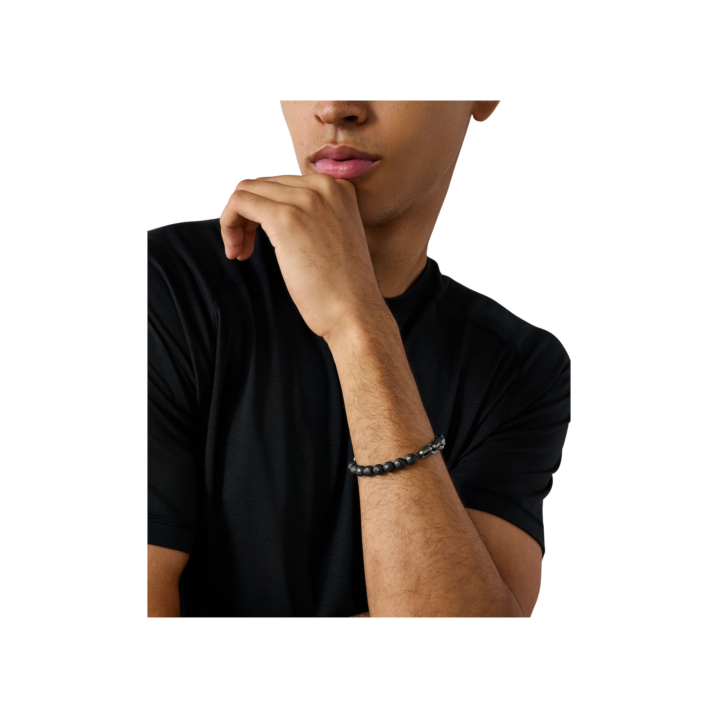 ARMANI EXCHANGE Armband »Schmuck Geschenk Edelstahl, AXG0151060«, mit Hämatit