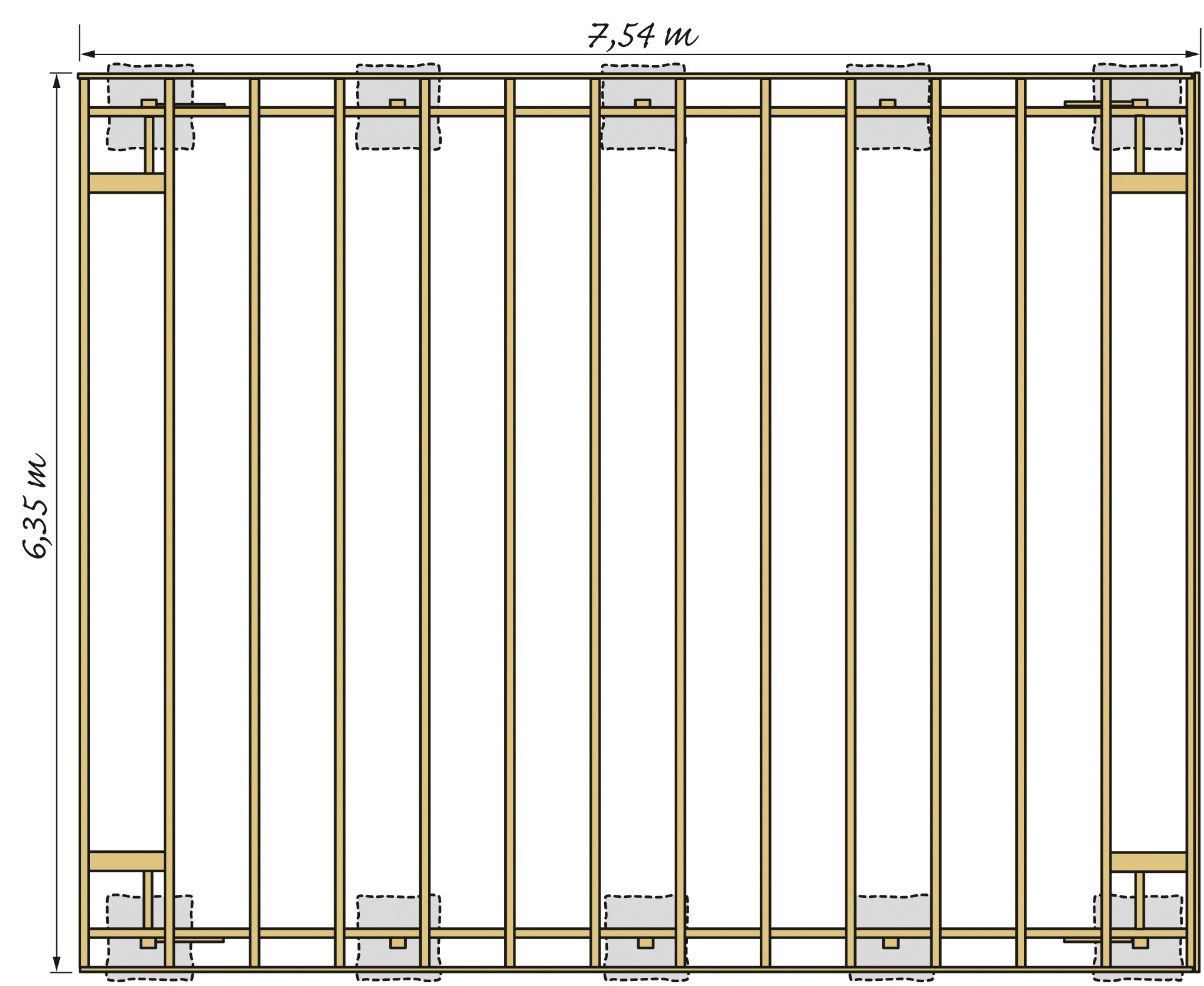 Thumbnail - Kiehn-Holz Doppelcarport "KH 330 / KH 331", 561 cm, weiß, Stahl-Dach, versch. Farben