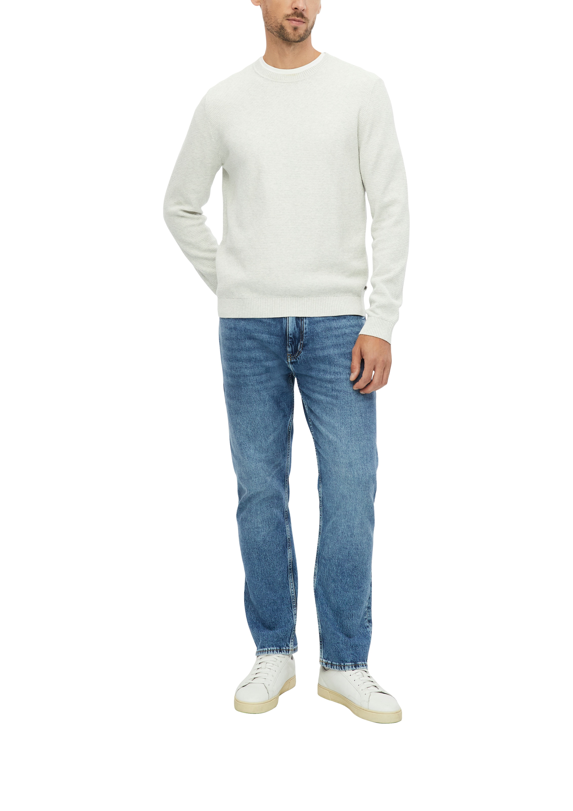 s.Oliver Strickpullover mit Rundhals / Baumwolle