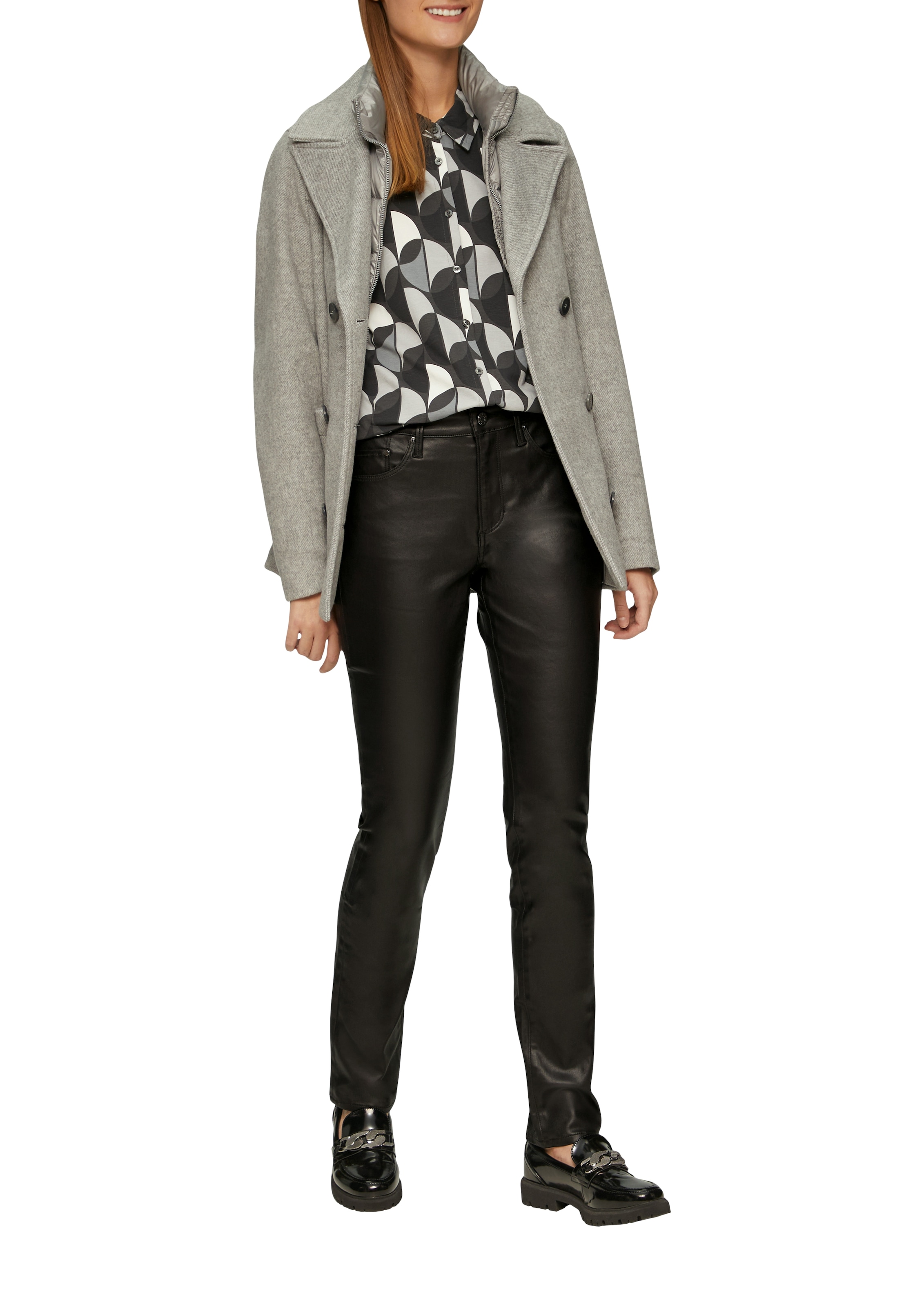 s.Oliver Slim-fit-Jeans, in Leder Optik